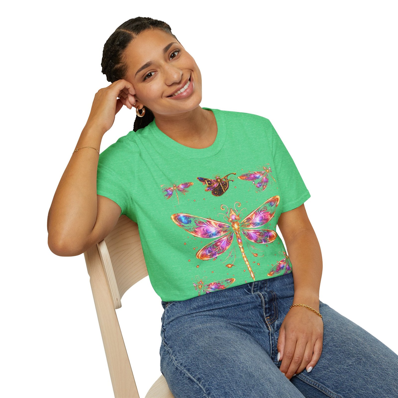 echoflame dragonfly watercolor t shirt — colorful boho nature tee for women & men echoflame dragonfly watercolor t shirt — colorful boho nature tee for women & men