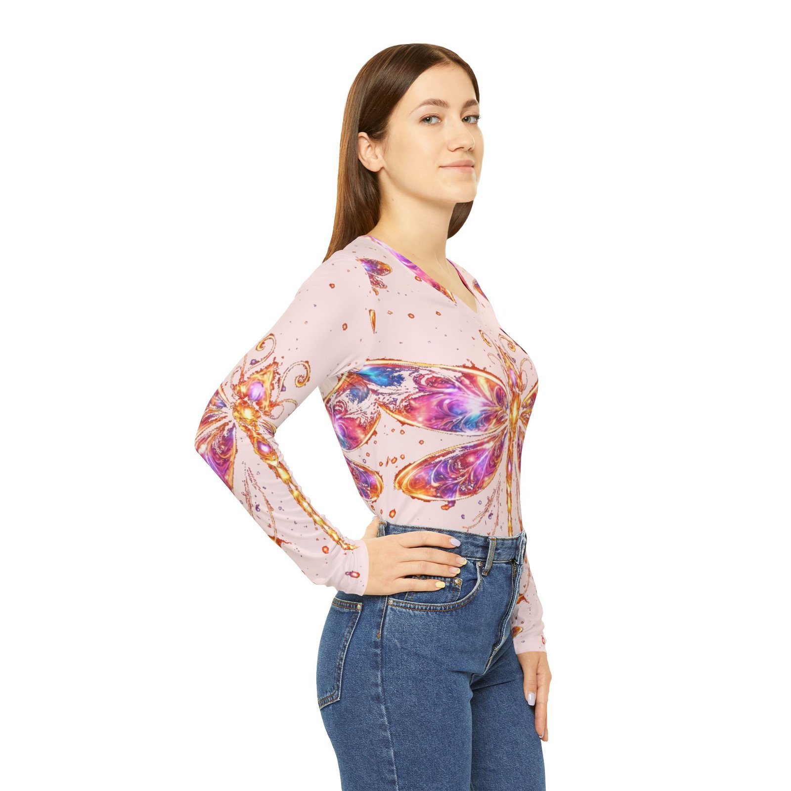 echoflame dragonfly v neck long sleeve echoflame dragonfly v neck long sleeve