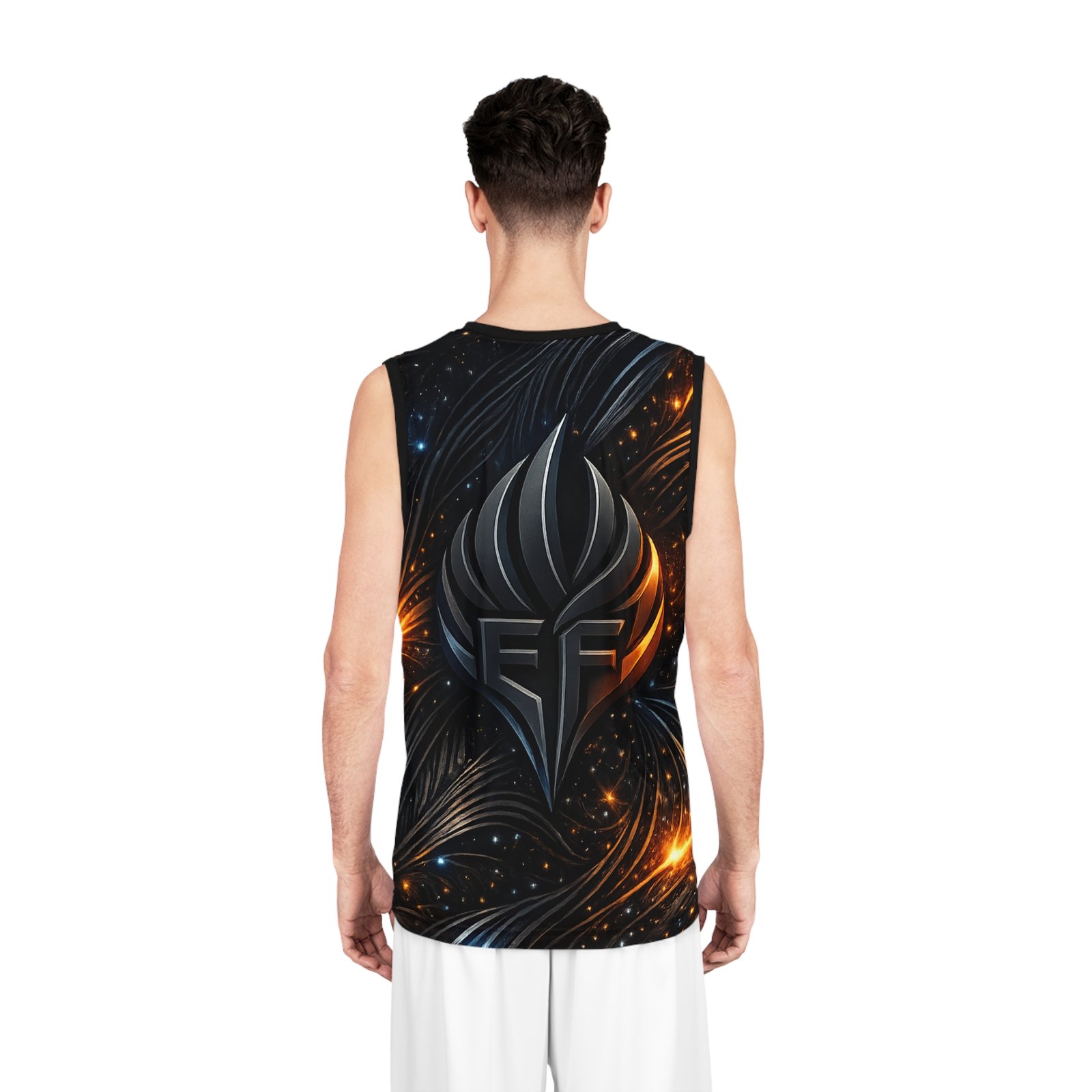 echoflame galaxy blaze basketball jersey — cosmic flame all over print echoflame galaxy blaze basketball jersey — cosmic flame all over print