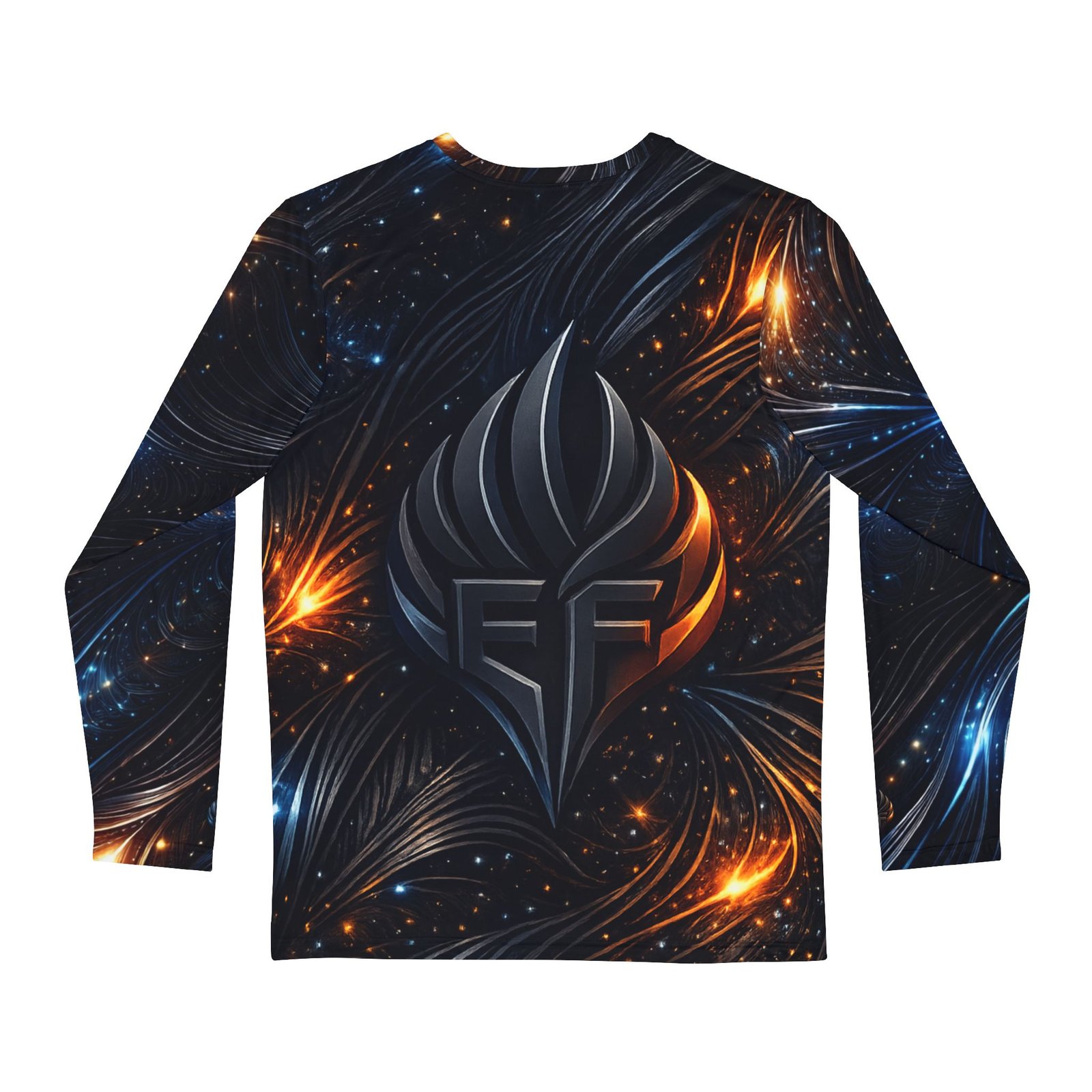 echoflame galactic flame long sleeve shirt — cosmic swirl all over print echoflame galactic flame long sleeve shirt — cosmic swirl all over print