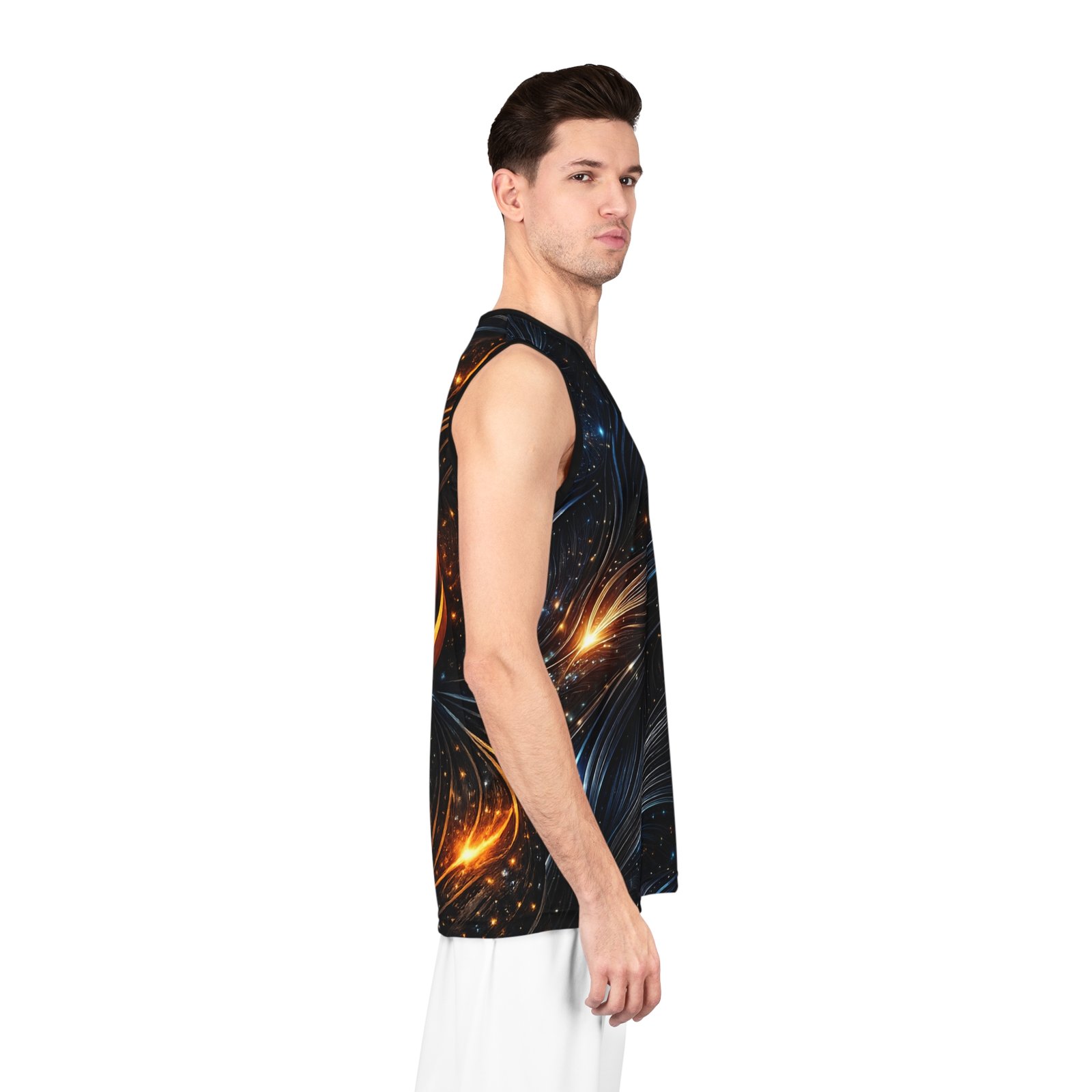 echoflame galaxy blaze basketball jersey — cosmic flame all over print echoflame galaxy blaze basketball jersey — cosmic flame all over print