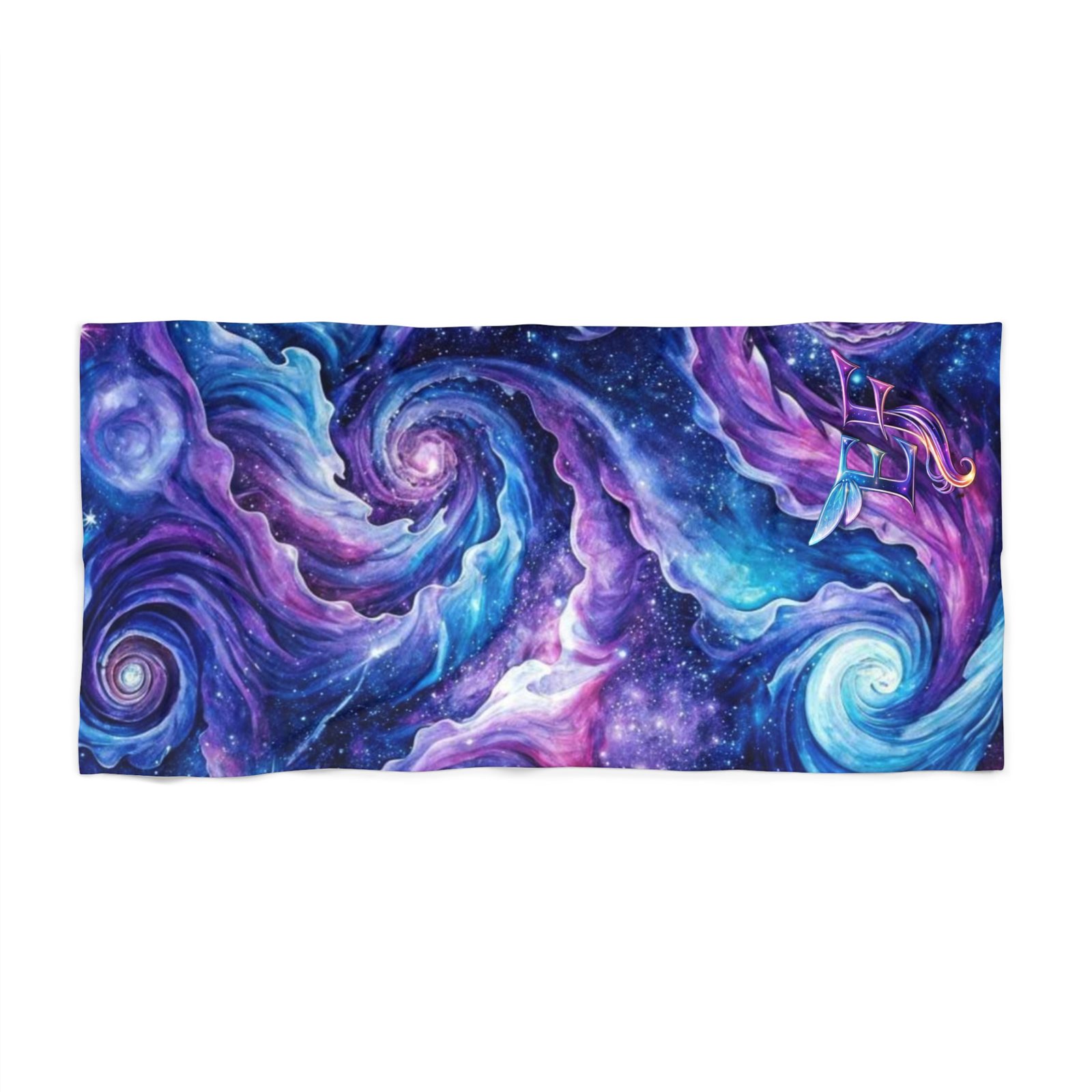 echo flame cosmic swirl beach towel — galaxy wave nautical mermaid design echo flame cosmic swirl beach towel — galaxy wave nautical mermaid design