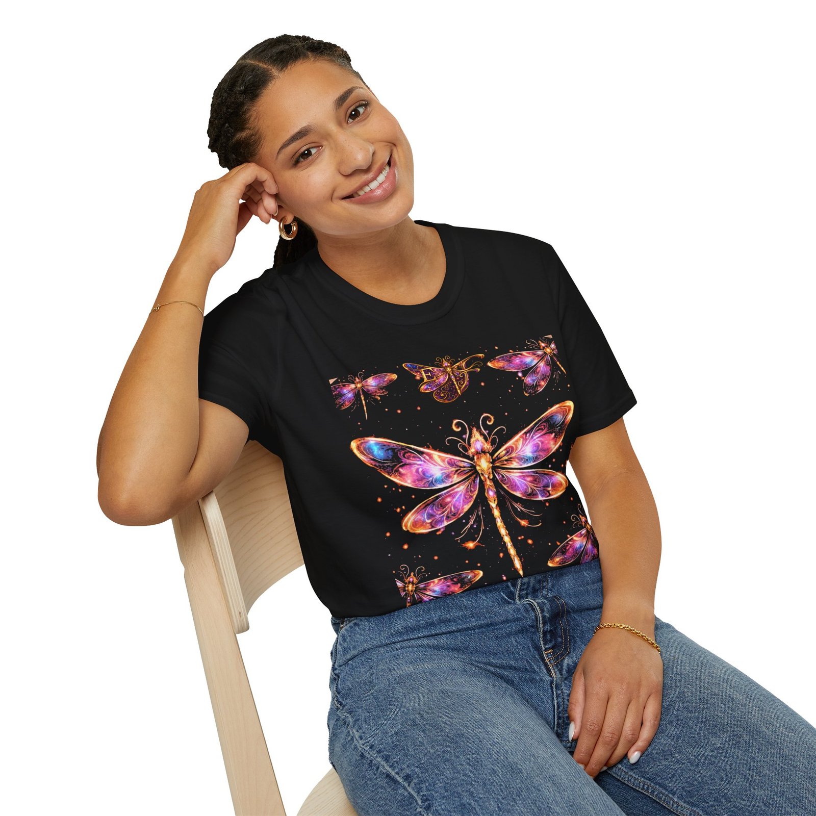 echoflame dragonfly watercolor t shirt — colorful boho nature tee for women & men echoflame dragonfly watercolor t shirt — colorful boho nature tee for women & men
