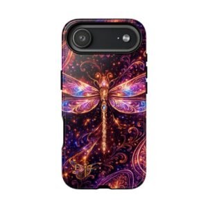 echoflame dragonfly galaxy phone case — vibrant mystic art protective cover