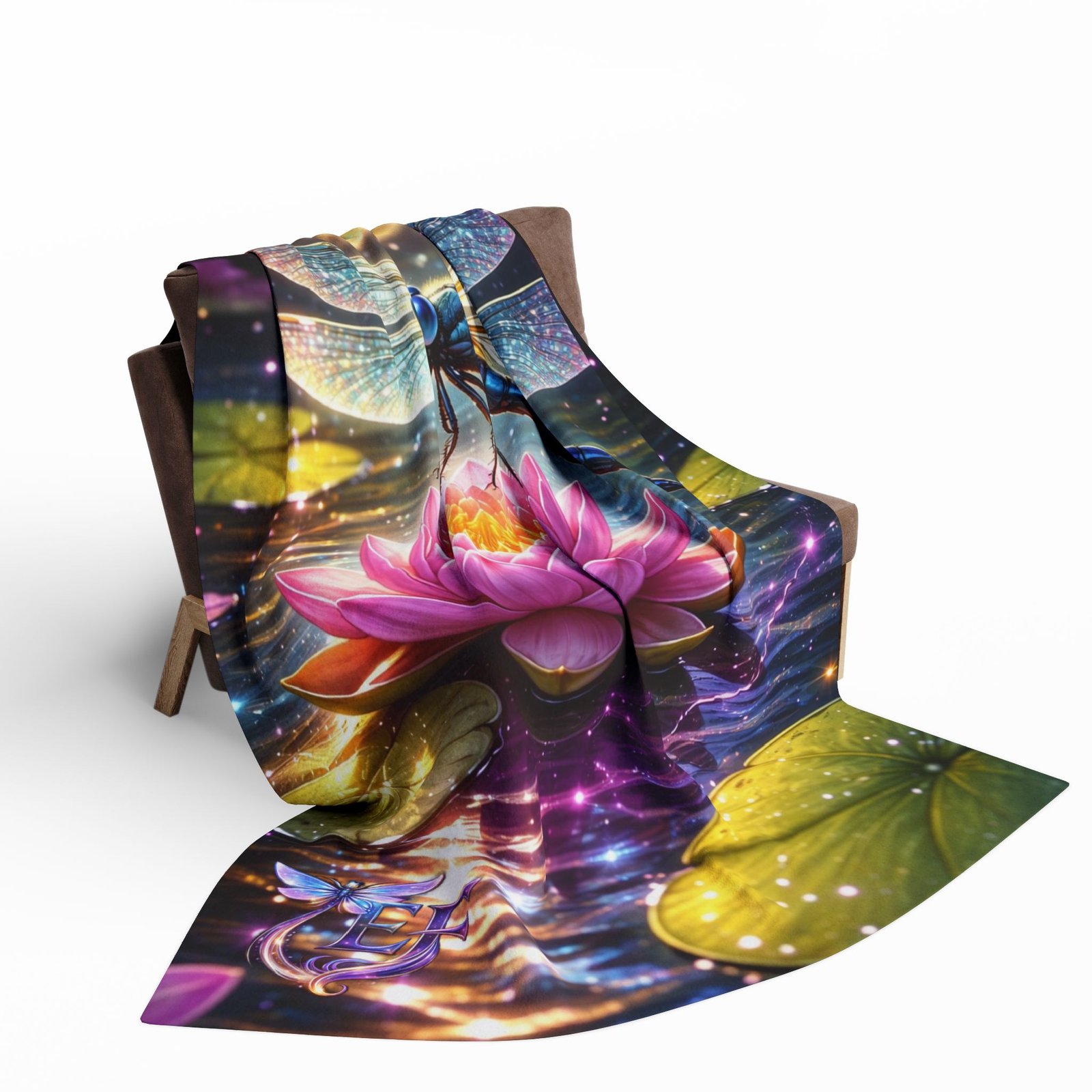 echoflame dragonfly & lotus fleece blanket — magical watercolor throw for relaxation, nature lovers & gifts echoflame dragonfly & lotus fleece blanket — magical watercolor throw for relaxation, nature lovers & gifts