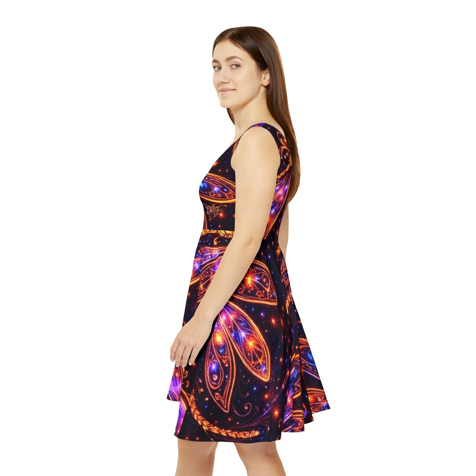 echoflame dragonfly glow skater dress echoflame dragonfly glow skater dress