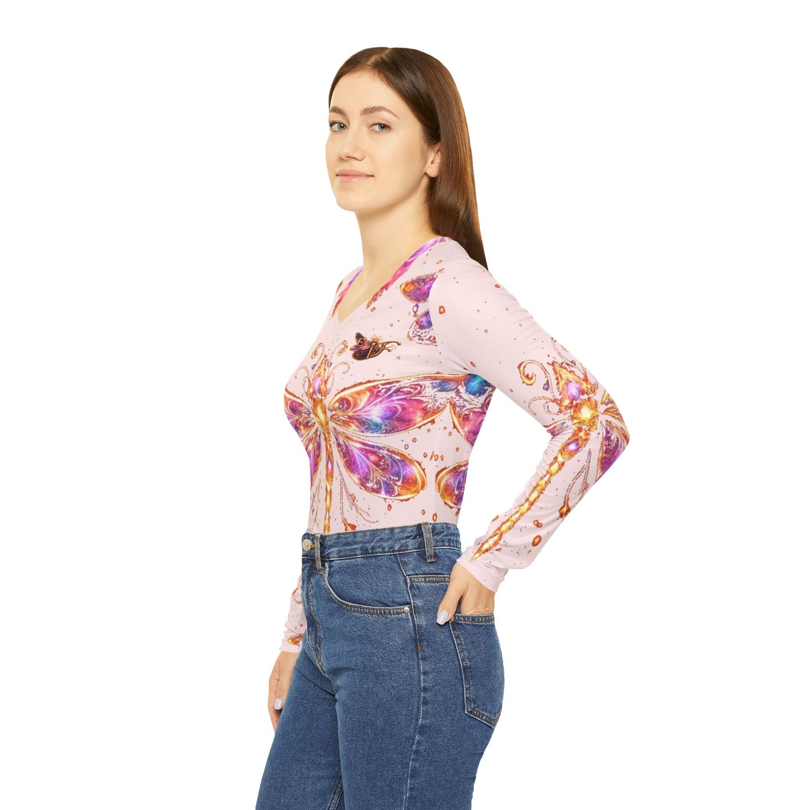 echoflame dragonfly v neck long sleeve echoflame dragonfly v neck long sleeve