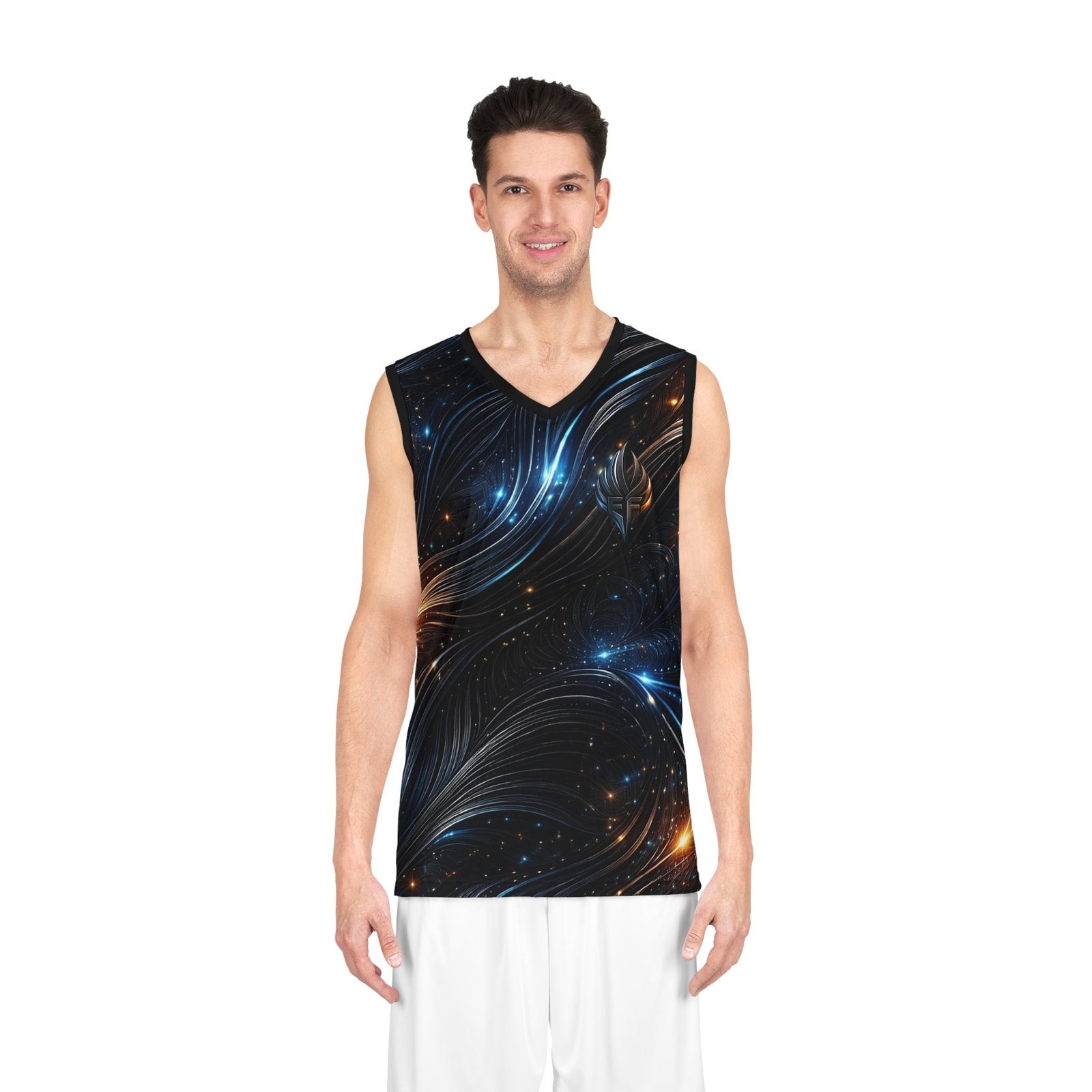 echoflame galaxy blaze basketball jersey — cosmic flame all over print echoflame galaxy blaze basketball jersey — cosmic flame all over print