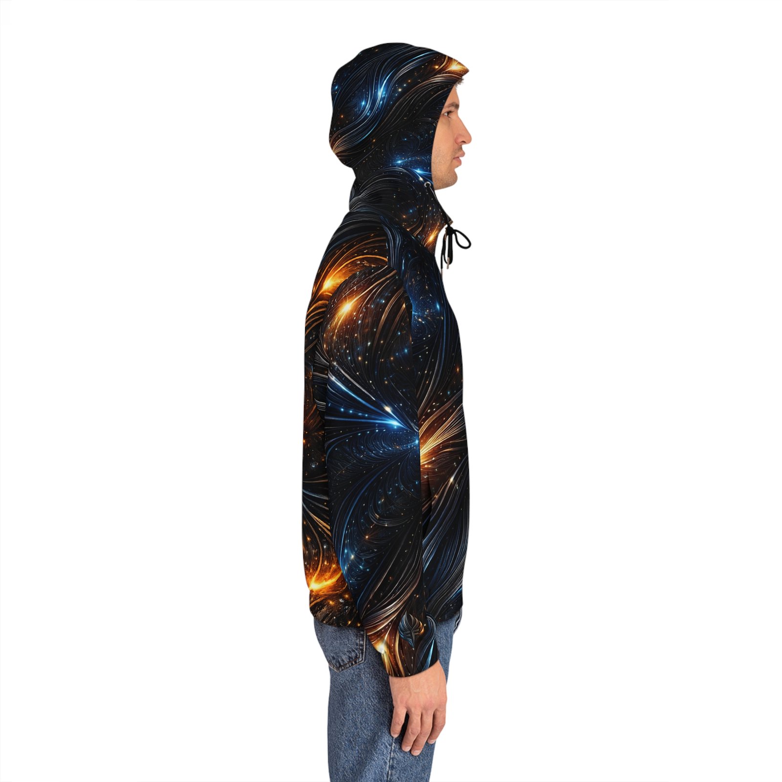 echoflame galaxy flame full zip hoodie — cosmic swirl all over print echoflame galaxy flame full zip hoodie — cosmic swirl all over print