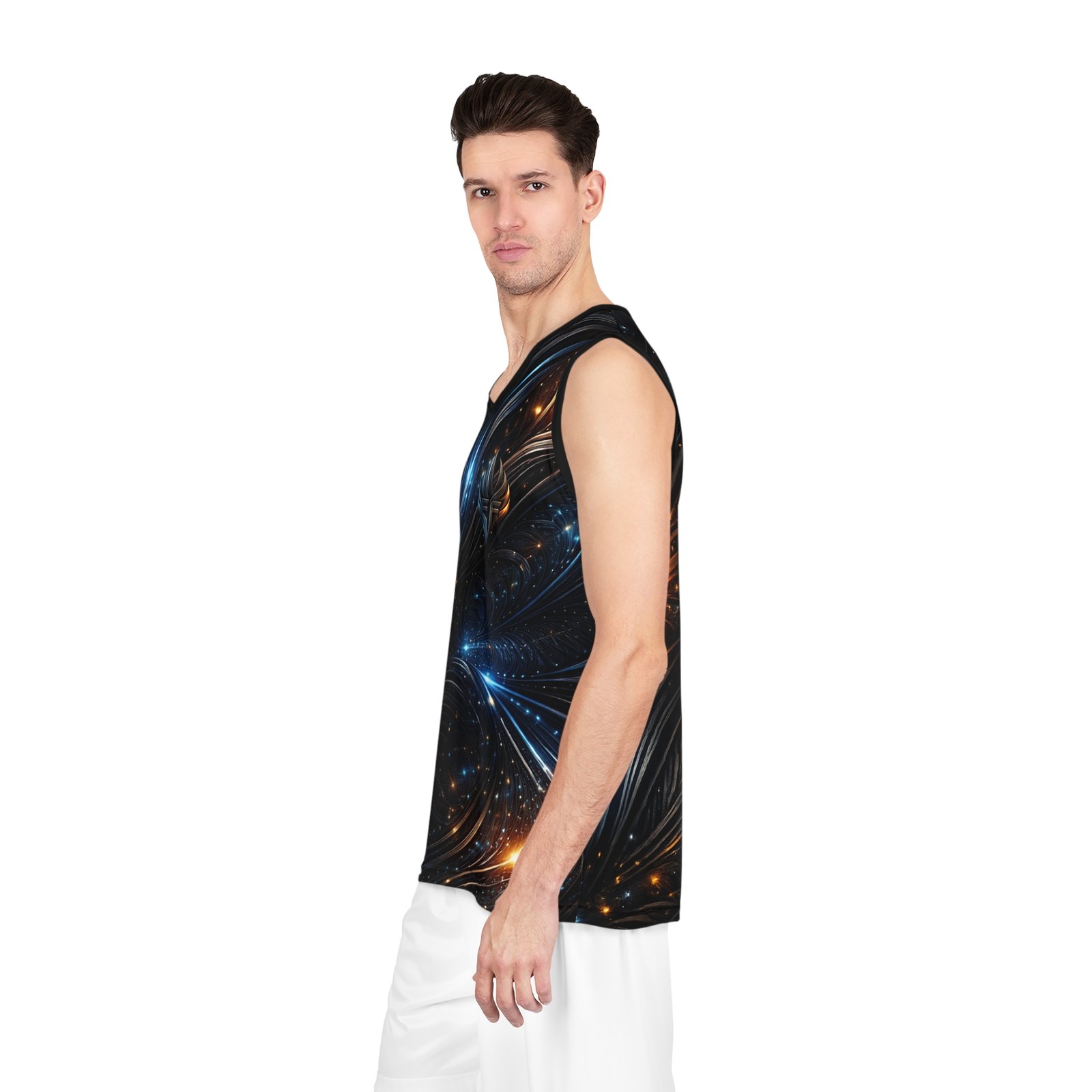 echoflame galaxy blaze basketball jersey — cosmic flame all over print echoflame galaxy blaze basketball jersey — cosmic flame all over print