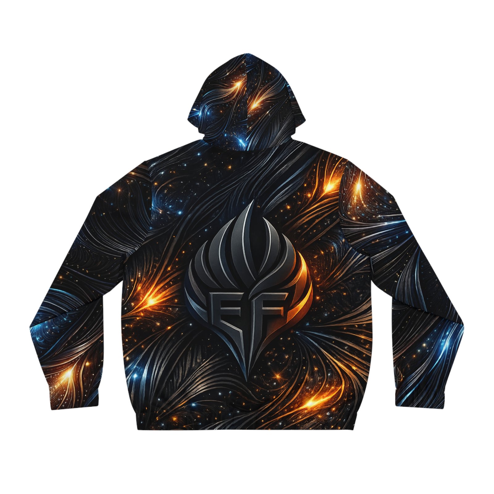 echoflame galaxy flame full zip hoodie — cosmic swirl all over print echoflame galaxy flame full zip hoodie — cosmic swirl all over print