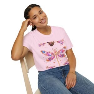 echoflame dragonfly watercolor t shirt — colorful boho nature tee for women & men