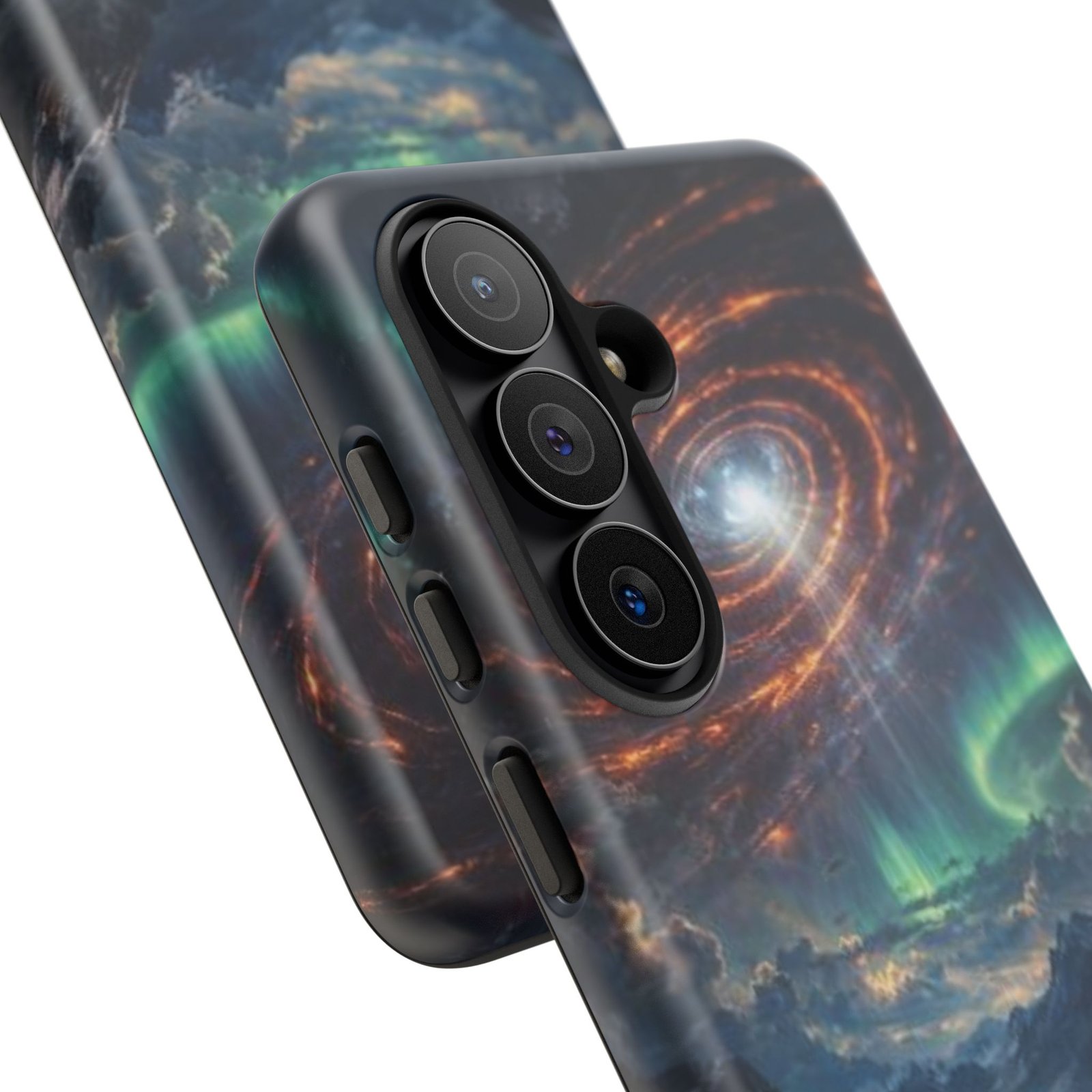 echoflame galaxy voyager tough phone case — epic aurora & spiral nebula protection echoflame galaxy voyager tough phone case — epic aurora & spiral nebula protection