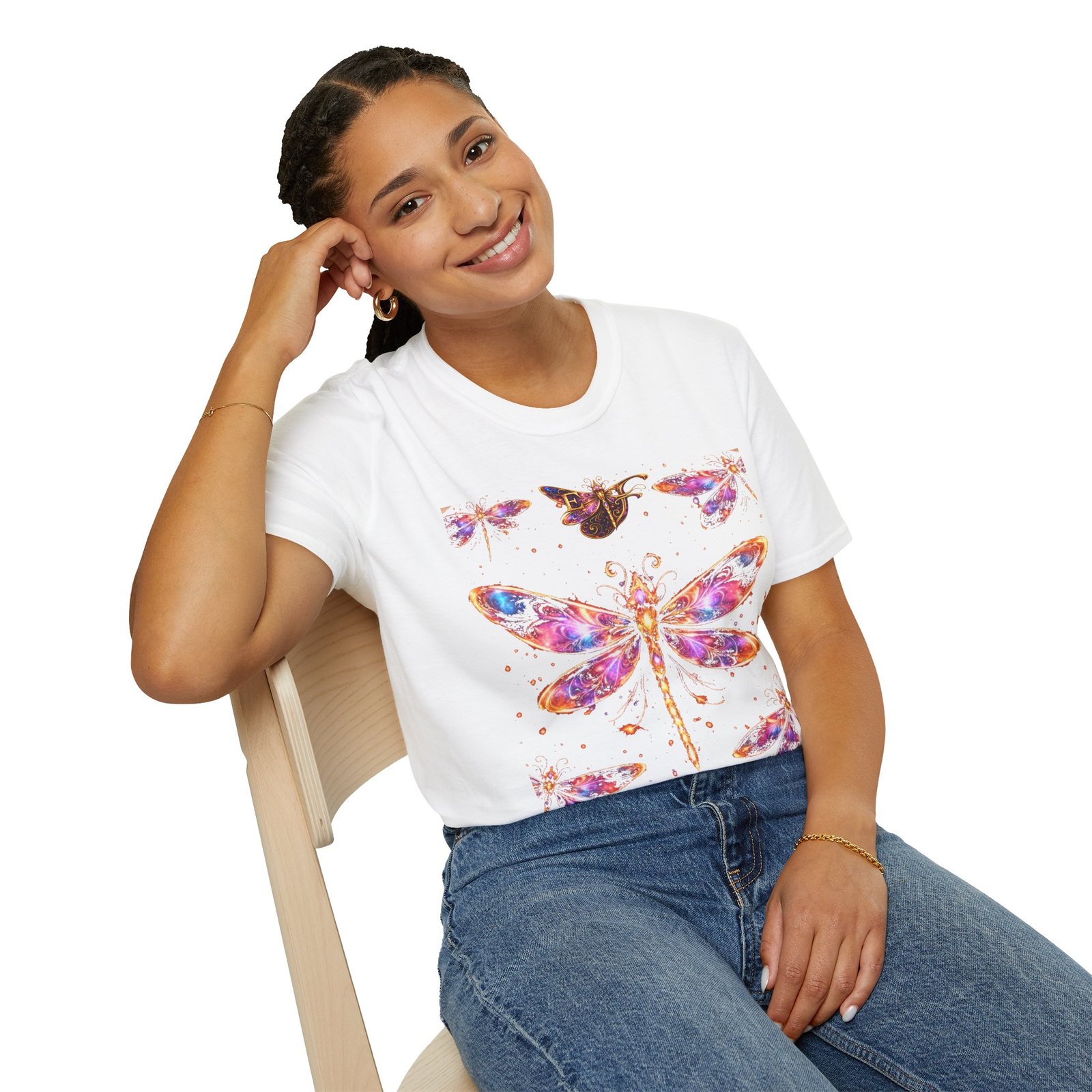 echoflame dragonfly watercolor t shirt — colorful boho nature tee for women & men echoflame dragonfly watercolor t shirt — colorful boho nature tee for women & men