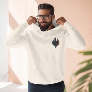 echoflame crest hoodie — metallic emblem graphic fleece pullover