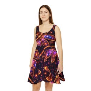 echoflame dragonfly glow skater dress