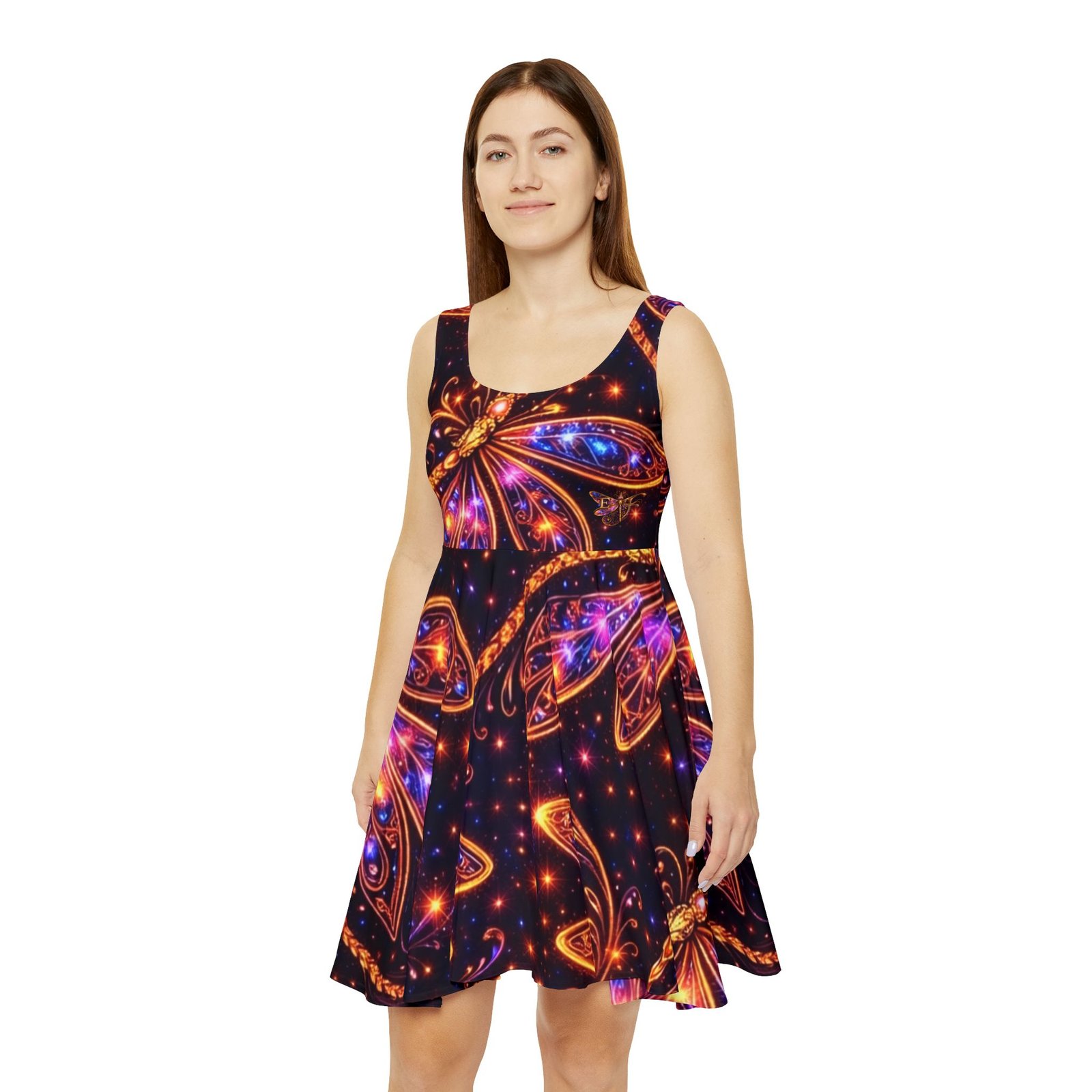 echoflame dragonfly glow skater dress echoflame dragonfly glow skater dress