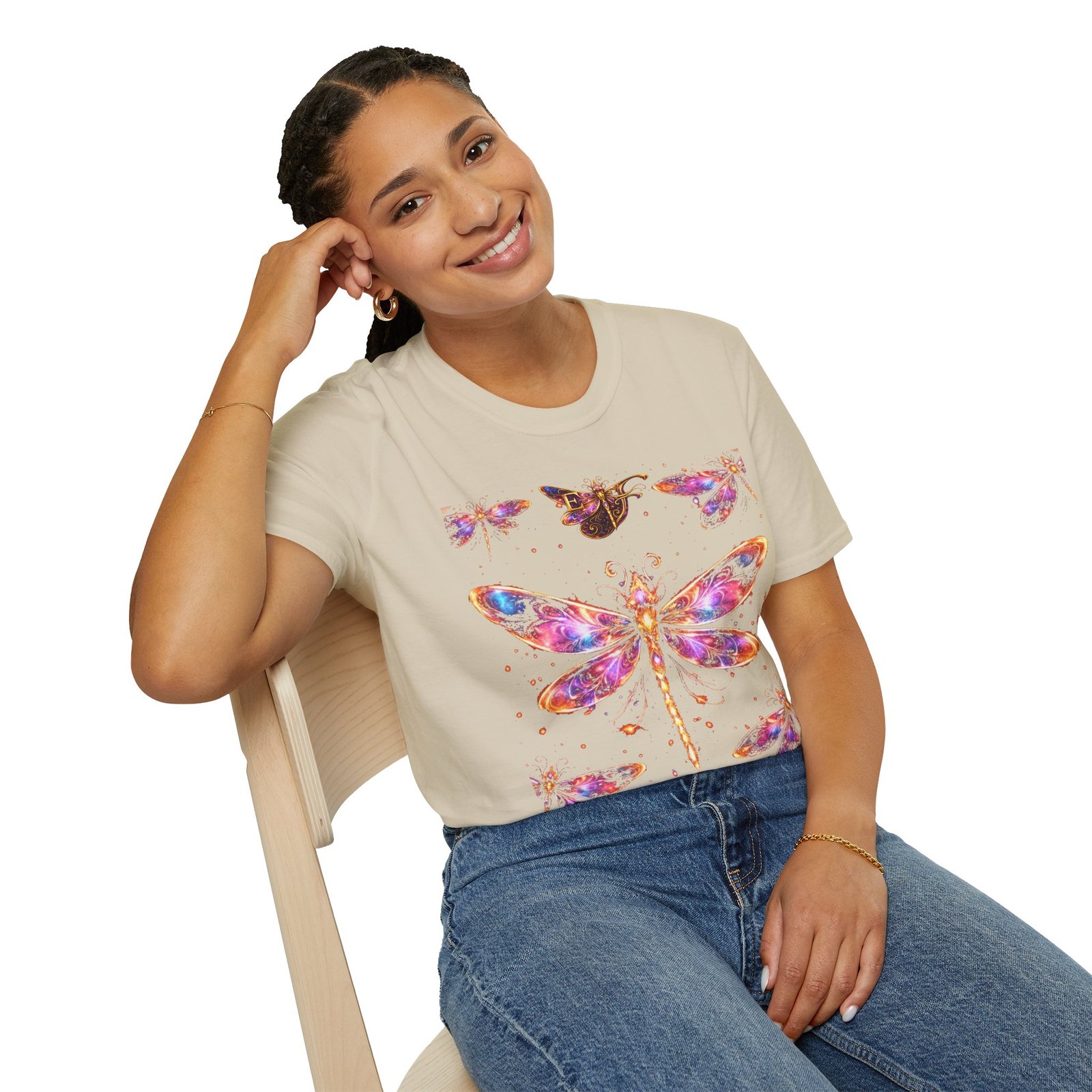 echoflame dragonfly watercolor t shirt — colorful boho nature tee for women & men echoflame dragonfly watercolor t shirt — colorful boho nature tee for women & men
