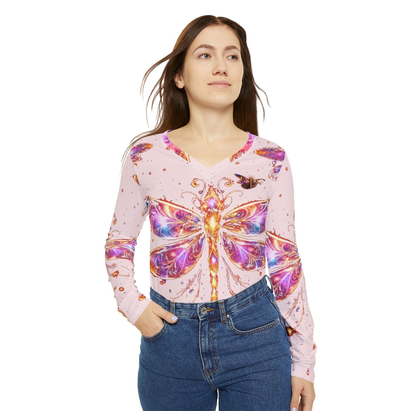 echoflame dragonfly v neck long sleeve echoflame dragonfly v neck long sleeve