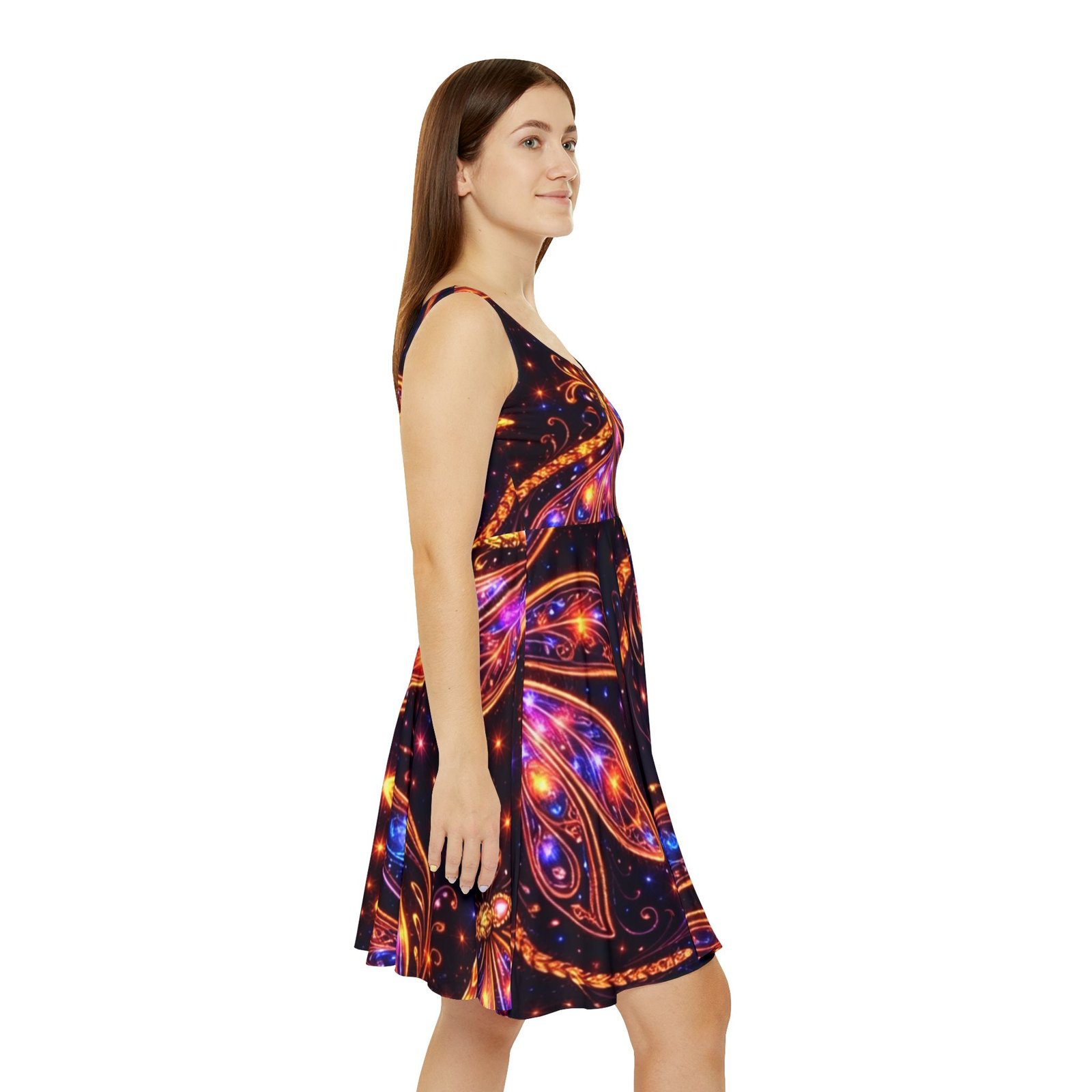 echoflame dragonfly glow skater dress echoflame dragonfly glow skater dress