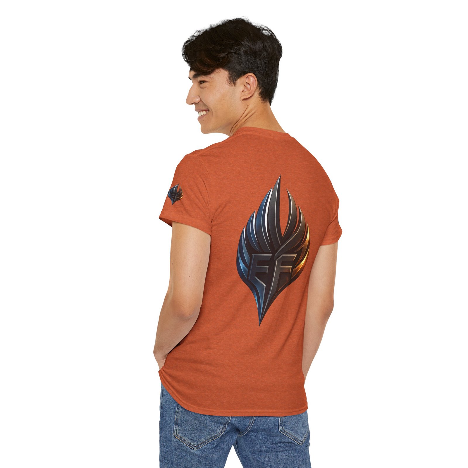echoflame ember crest tee — minimal flame logo graphic t shirt echoflame ember crest tee — minimal flame logo graphic t shirt
