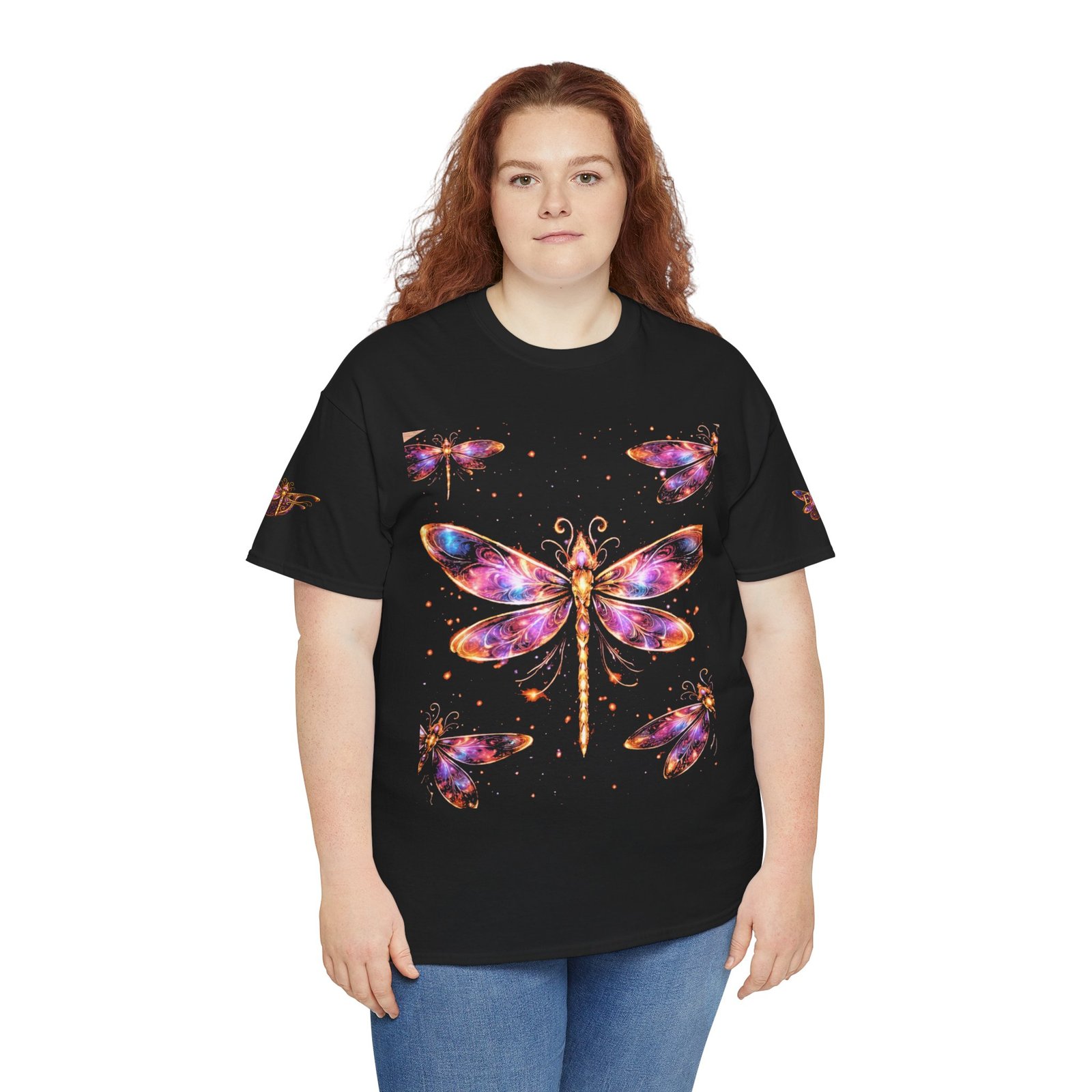 echoflame dragonfly watercolor tee — colorful boho nature t‑shirt echoflame dragonfly watercolor tee — colorful boho nature t‑shirt