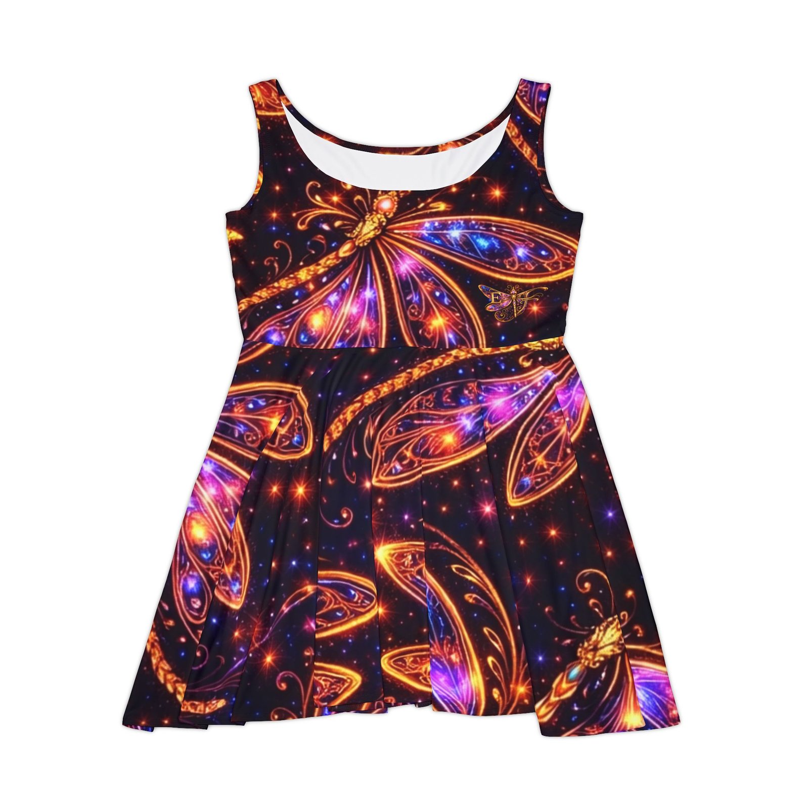 echoflame dragonfly glow skater dress echoflame dragonfly glow skater dress