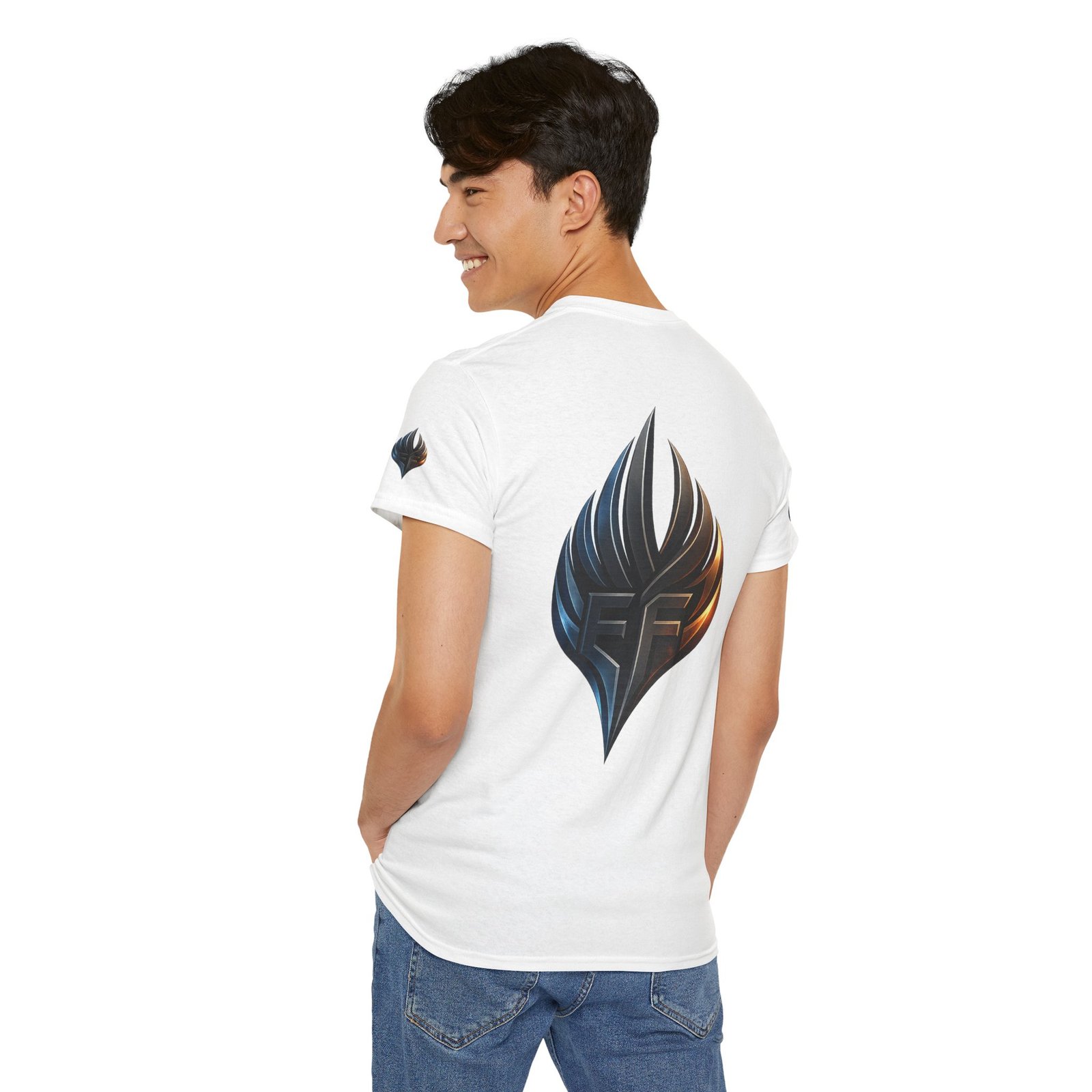echoflame ember crest tee — minimal flame logo graphic t shirt echoflame ember crest tee — minimal flame logo graphic t shirt