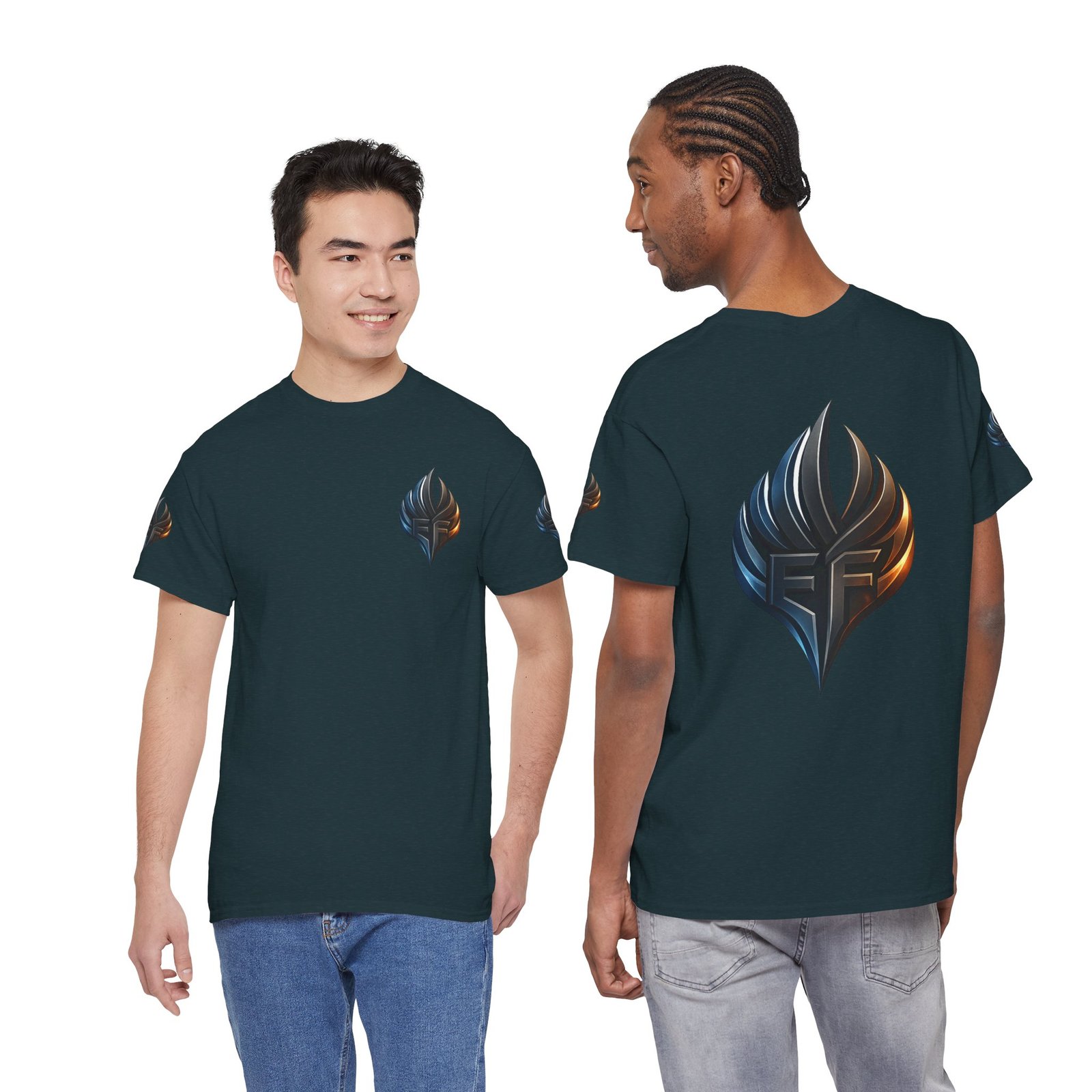 echoflame ember crest tee — minimal flame logo graphic t shirt echoflame ember crest tee — minimal flame logo graphic t shirt