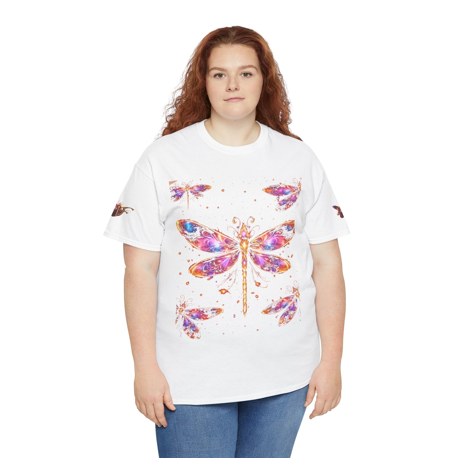 echoflame dragonfly watercolor tee — colorful boho nature t‑shirt echoflame dragonfly watercolor tee — colorful boho nature t‑shirt