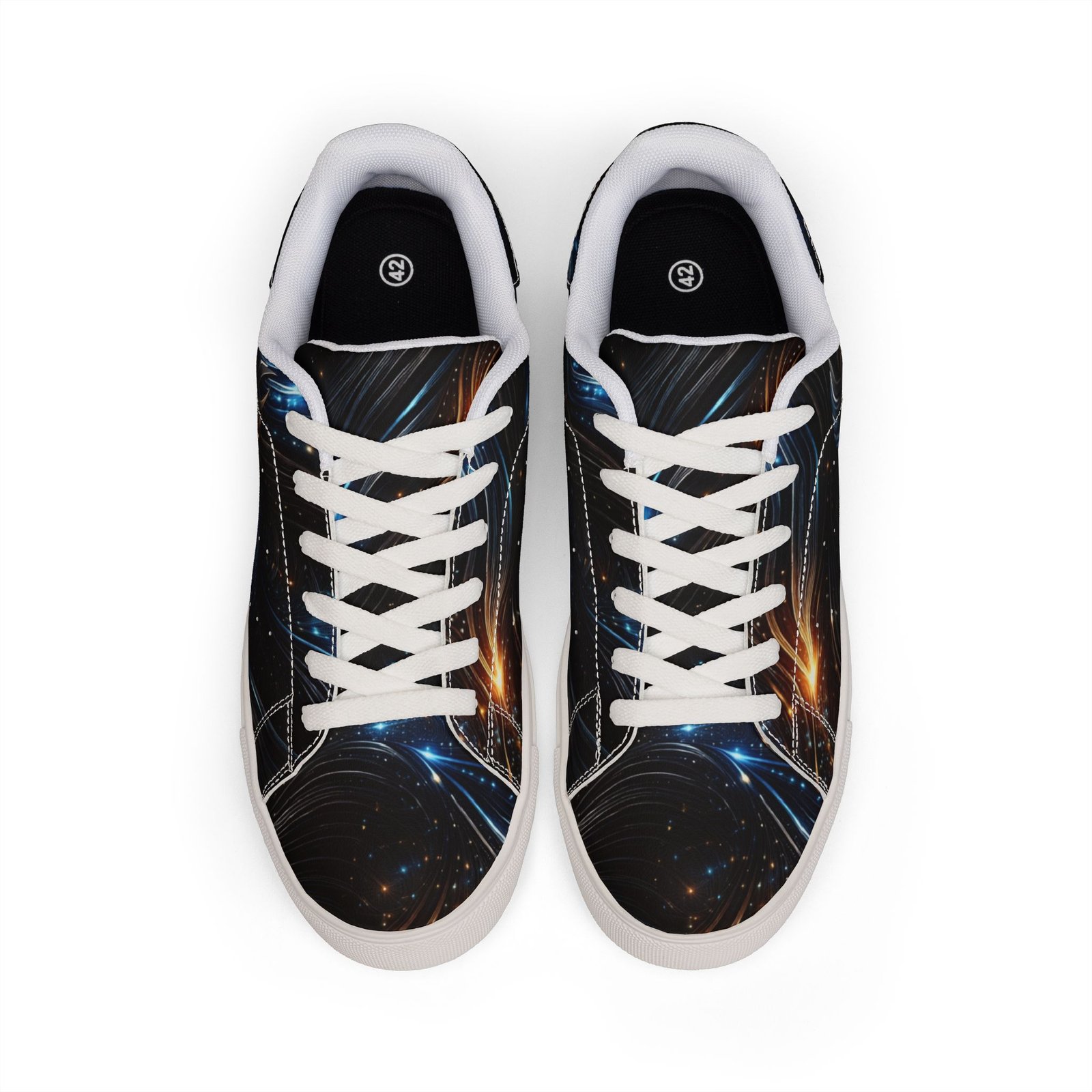 echoflame galaxy burst leather sneakers — men's low top cosmic design echoflame galaxy burst leather sneakers — men's low top cosmic design