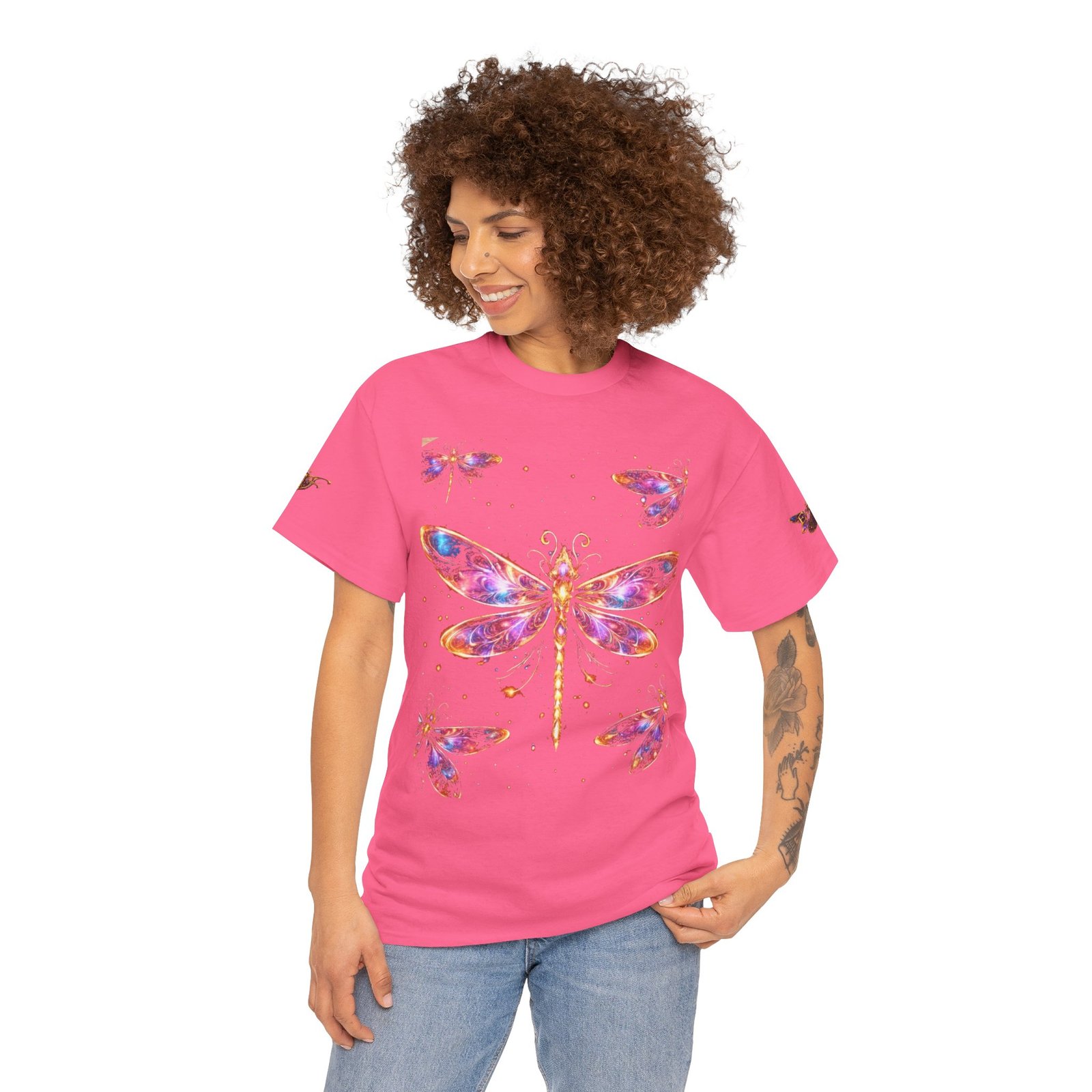 echoflame dragonfly watercolor tee — colorful boho nature t‑shirt echoflame dragonfly watercolor tee — colorful boho nature t‑shirt