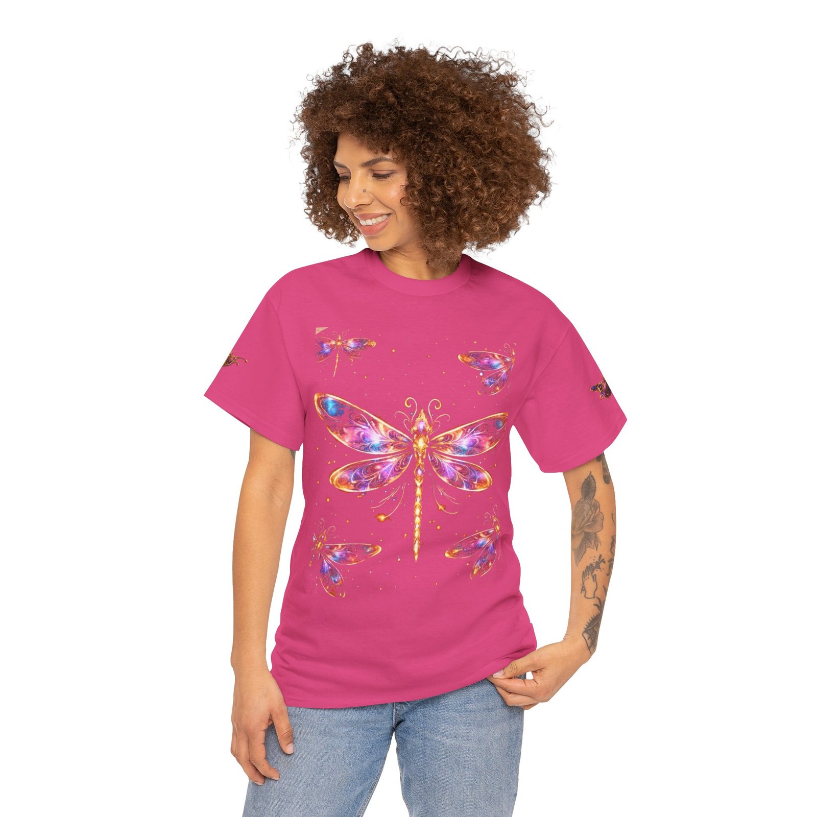 echoflame dragonfly watercolor tee — colorful boho nature t‑shirt echoflame dragonfly watercolor tee — colorful boho nature t‑shirt