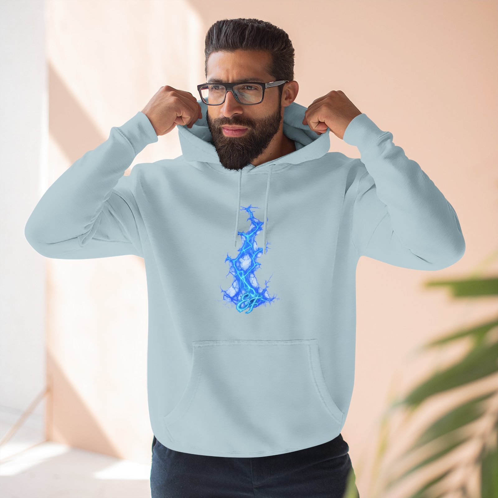 echoflame blue flame tree hoodie — ethereal lightning graphic fleece pullover echoflame blue flame tree hoodie — ethereal lightning graphic fleece pullover