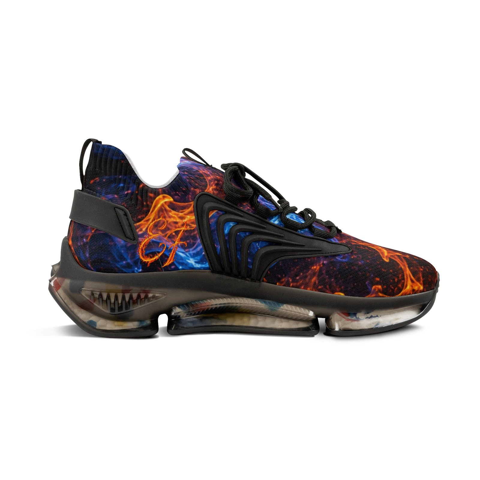 echoflame men's firestorm mesh sneakers — bold flame athletic shoes echoflame men's firestorm mesh sneakers — bold flame athletic shoes