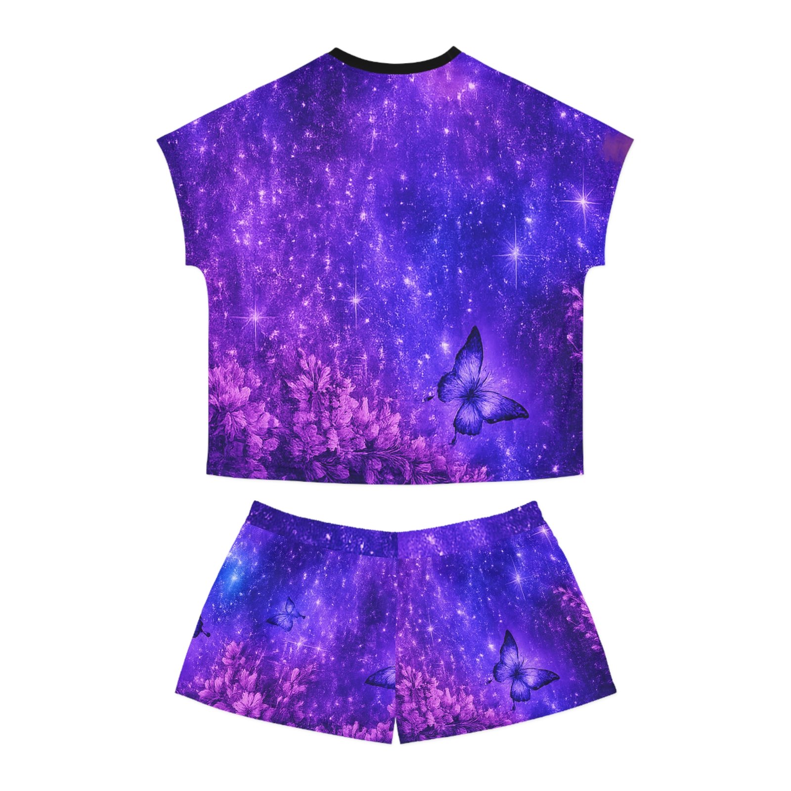 echoflame women's purple galaxy butterfly pajama set echoflame women's purple galaxy butterfly pajama set