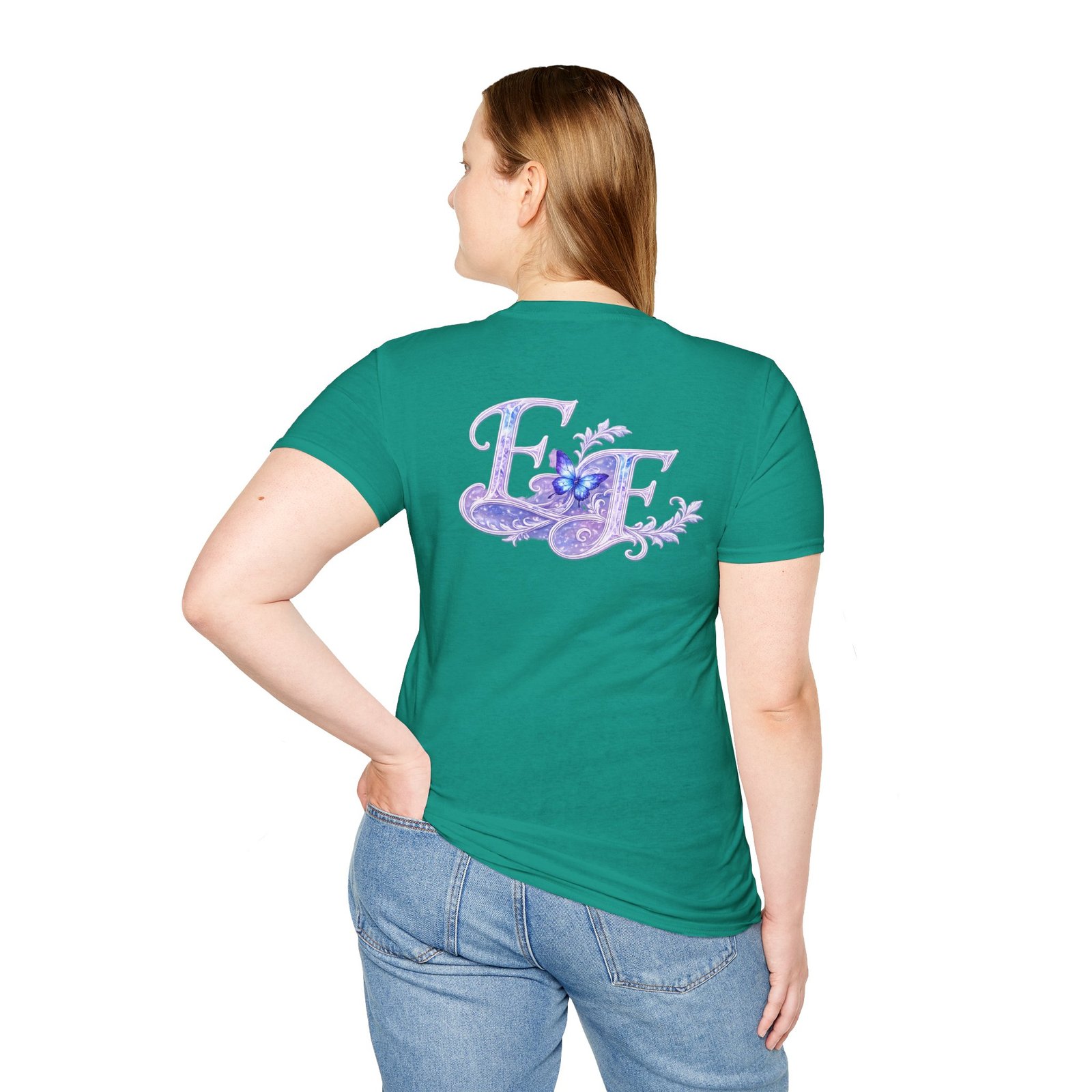 echoflame butterfly floral tee – lavender 'e&e' graphic t shirt echoflame butterfly floral tee – lavender 'e&e' graphic t shirt