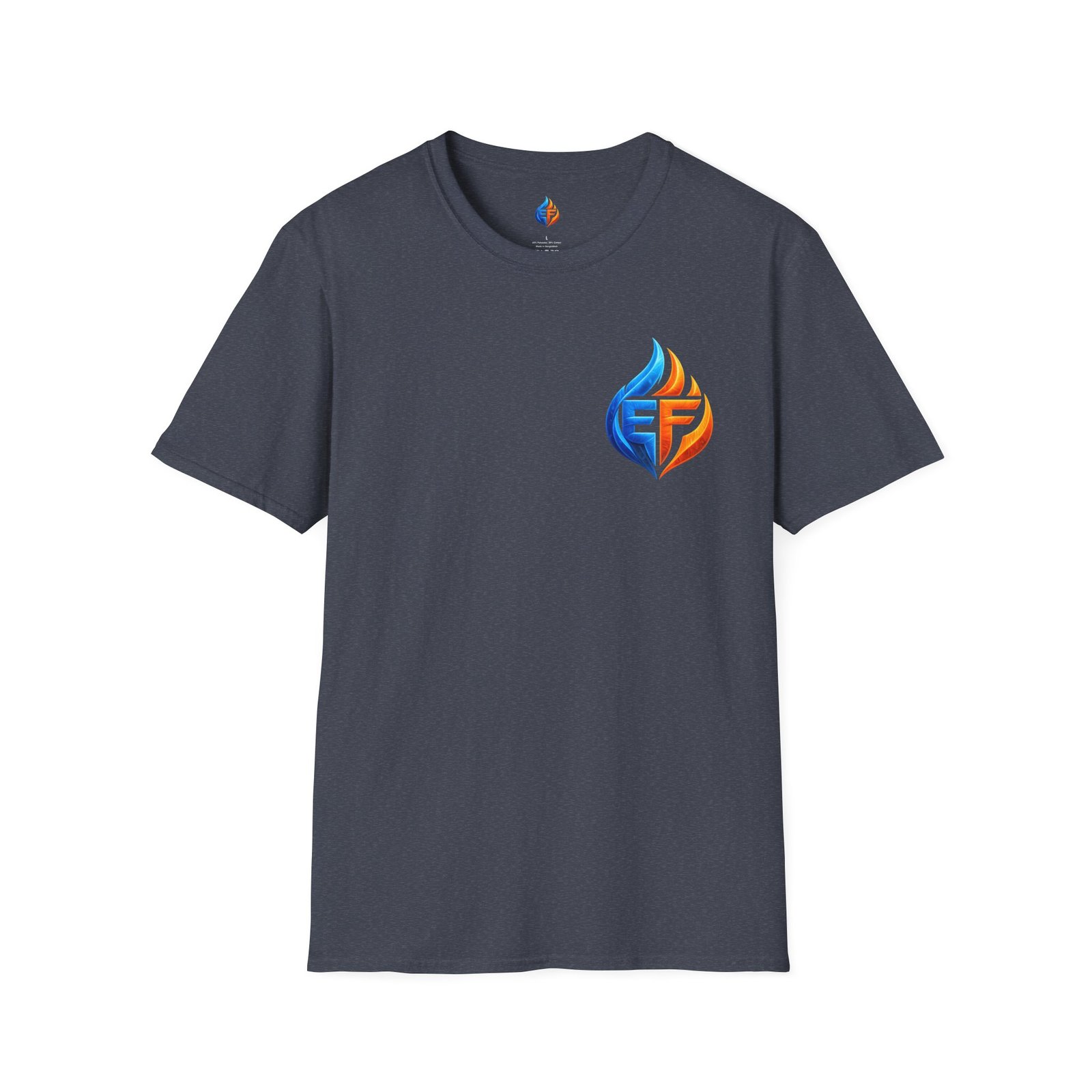 echo flame split fire & ice graphic t shirt echo flame split fire & ice graphic t shirt
