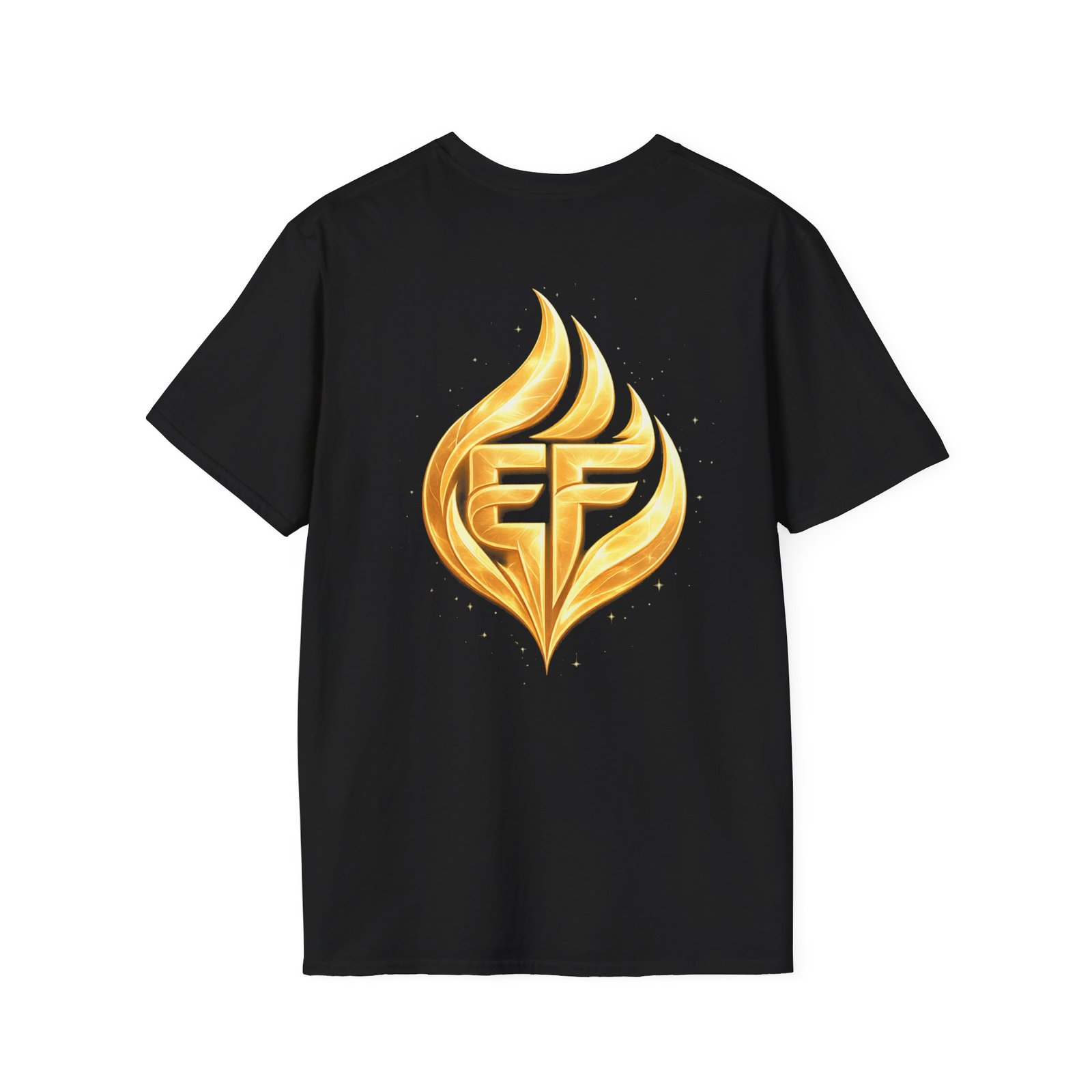 echoflame golden flame ef logo t shirt echoflame golden flame ef logo t shirt