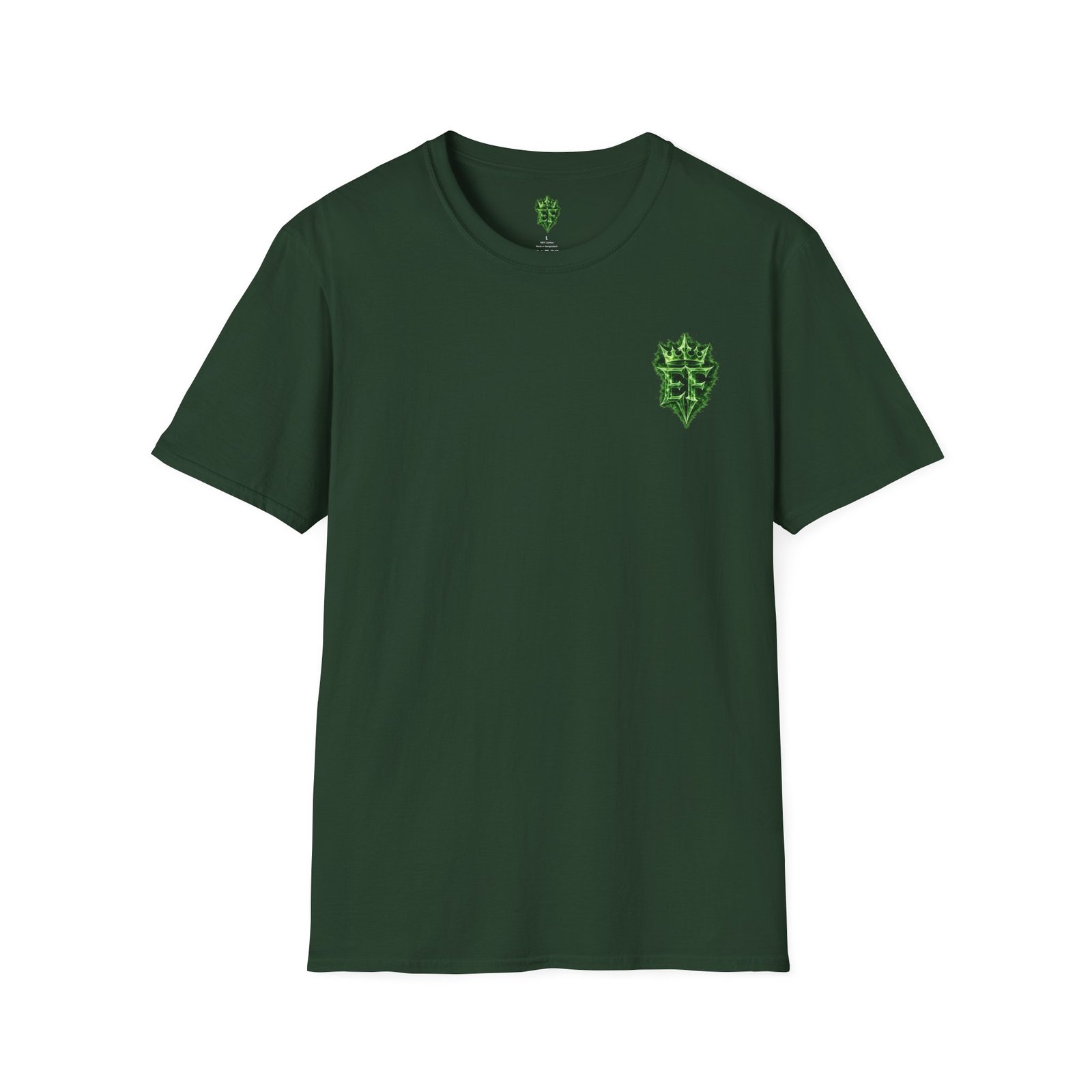 echoflame t shirt — emerald flame crown logo tee echoflame t shirt — emerald flame crown logo tee