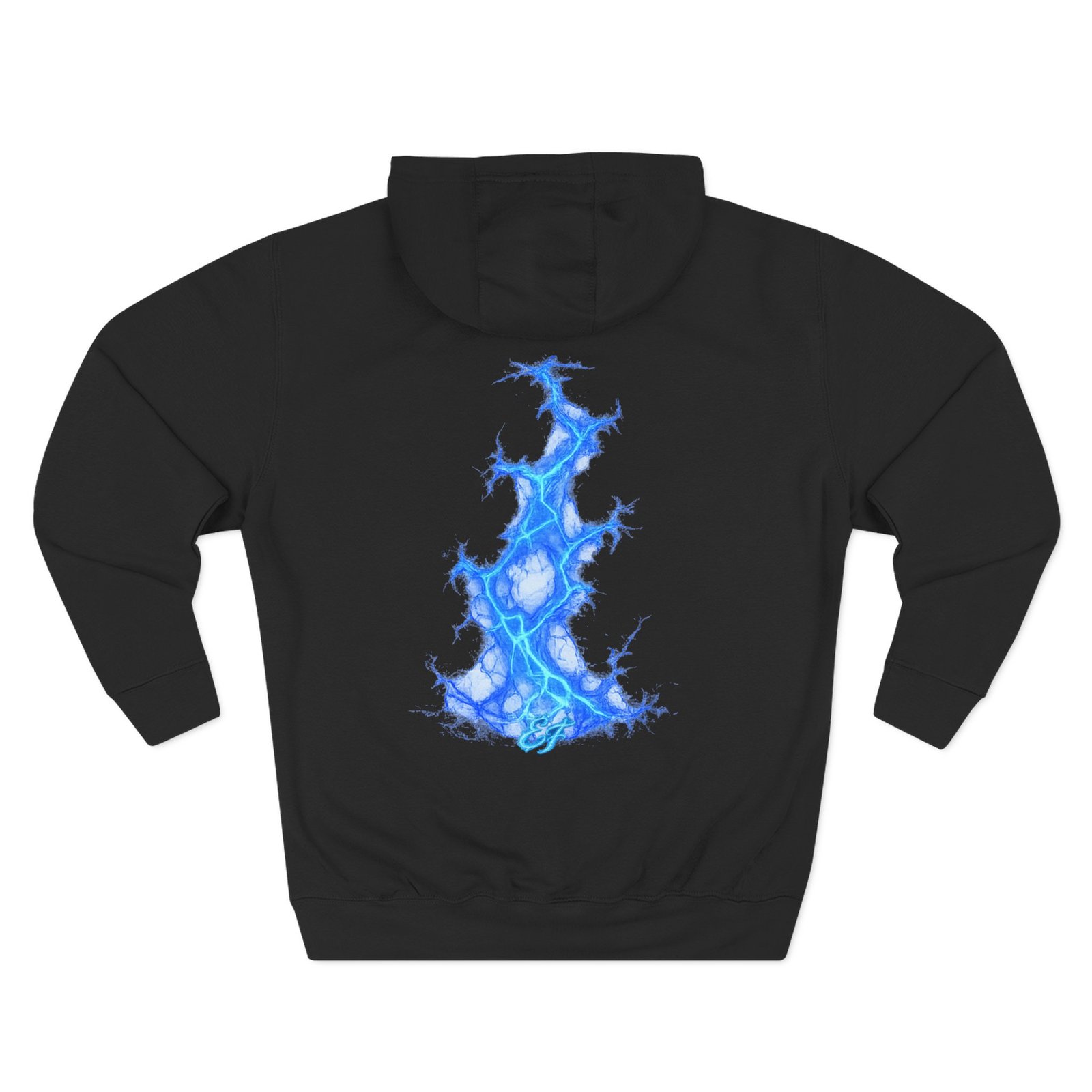 echoflame blue flame tree hoodie — ethereal lightning graphic fleece pullover echoflame blue flame tree hoodie — ethereal lightning graphic fleece pullover
