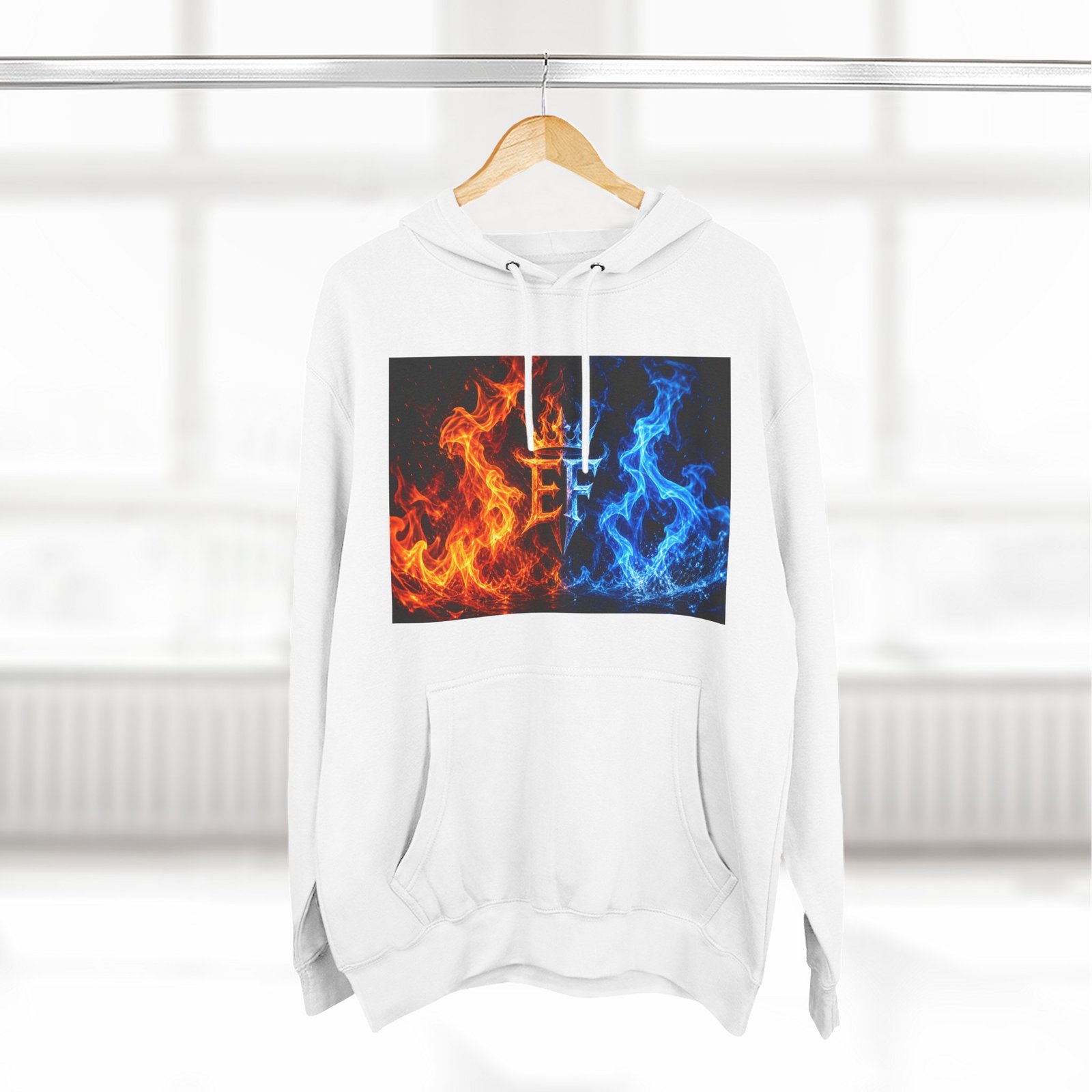 echoflame fire & ice crown hoodie — ff logo graphic fleece pullover echoflame fire & ice crown hoodie — ff logo graphic fleece pullover