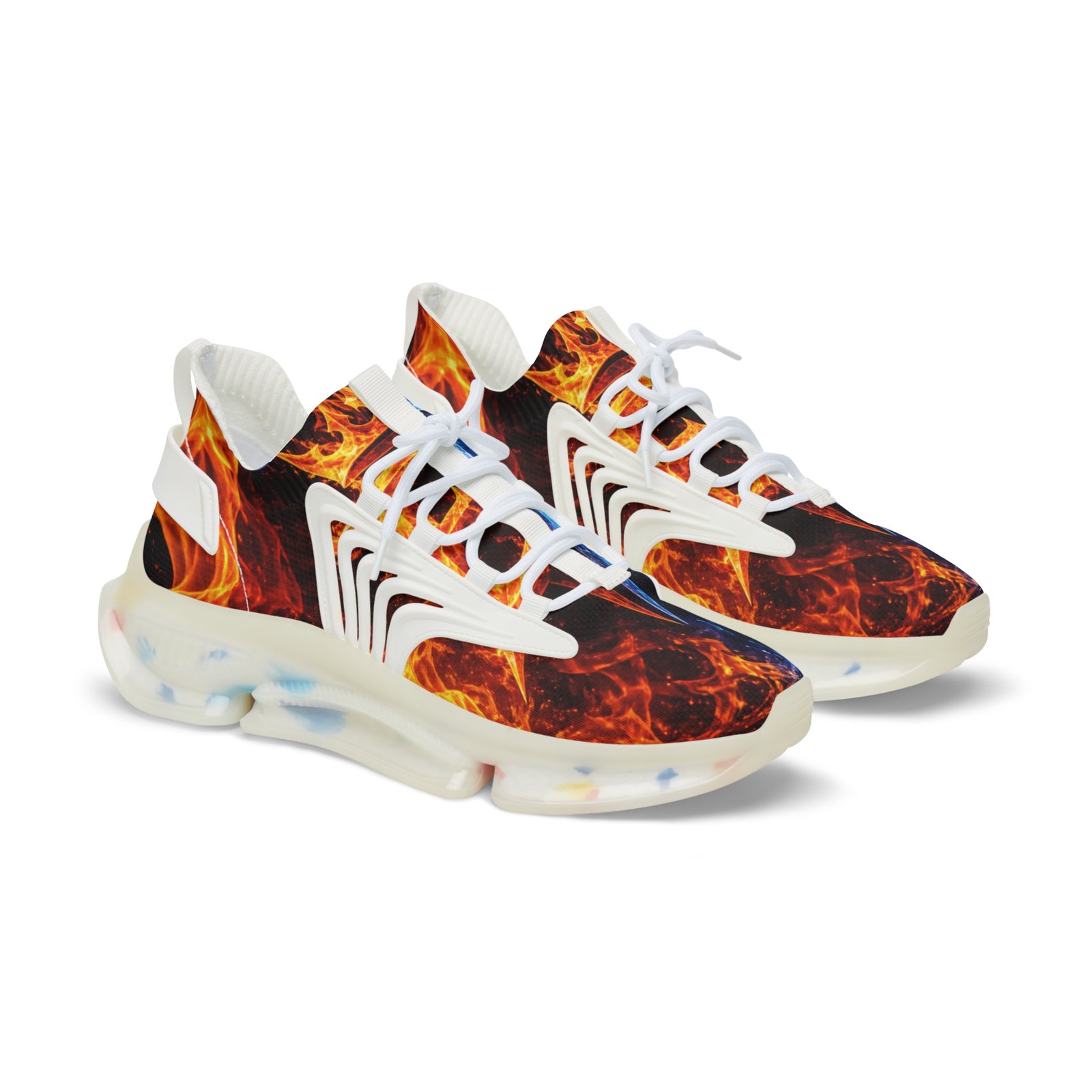 echoflame men's flame mesh sneakers — breathable athletic shoes with fire & ice design echoflame men's flame mesh sneakers — breathable athletic shoes with fire & ice design