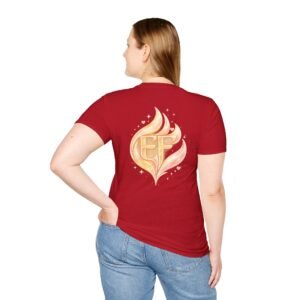 echoflame flame monogram tee elegant gold ef logo graphic t shirt