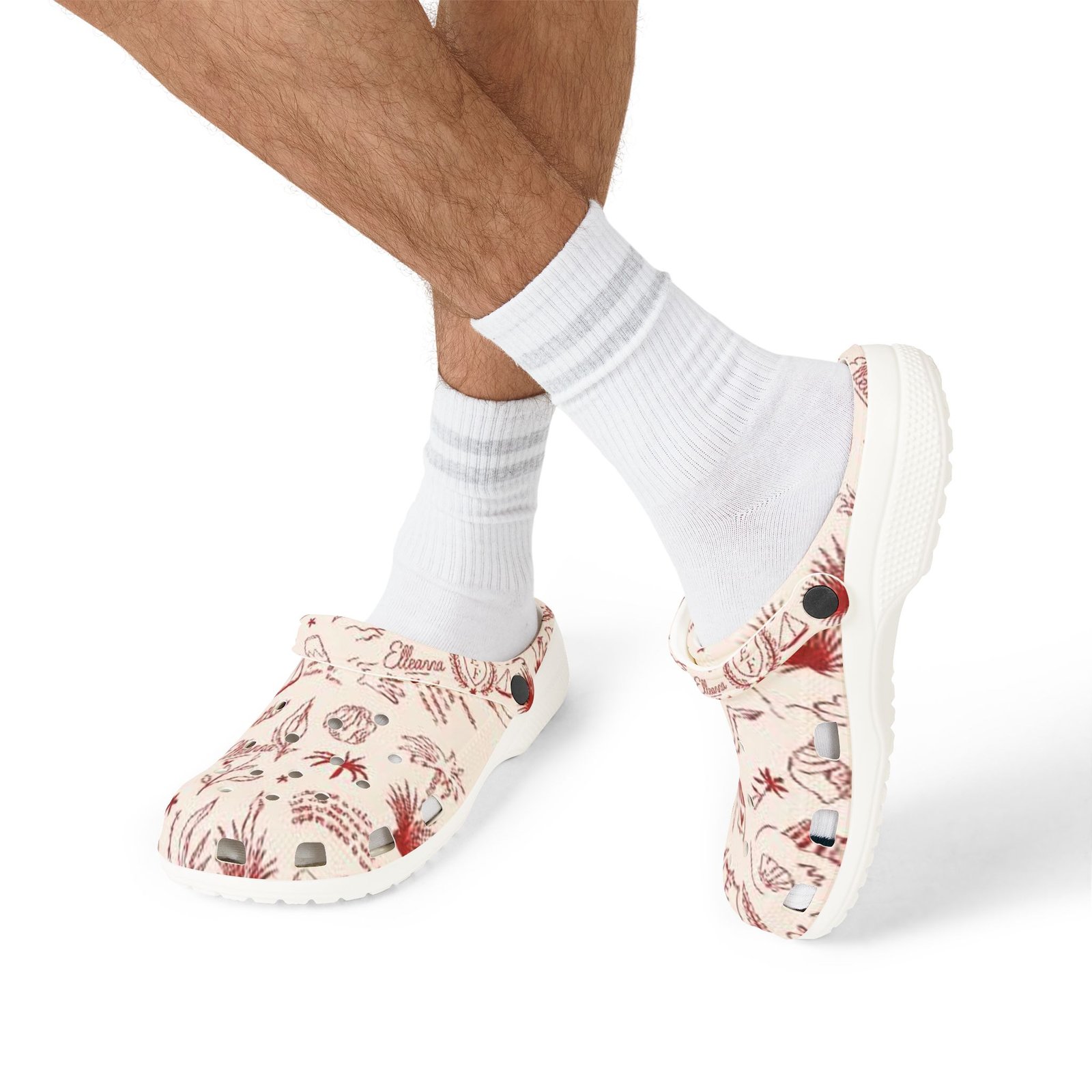 echoflame beach sketch eva foam clogs — printed summer garden pattern echoflame beach sketch eva foam clogs — printed summer garden pattern