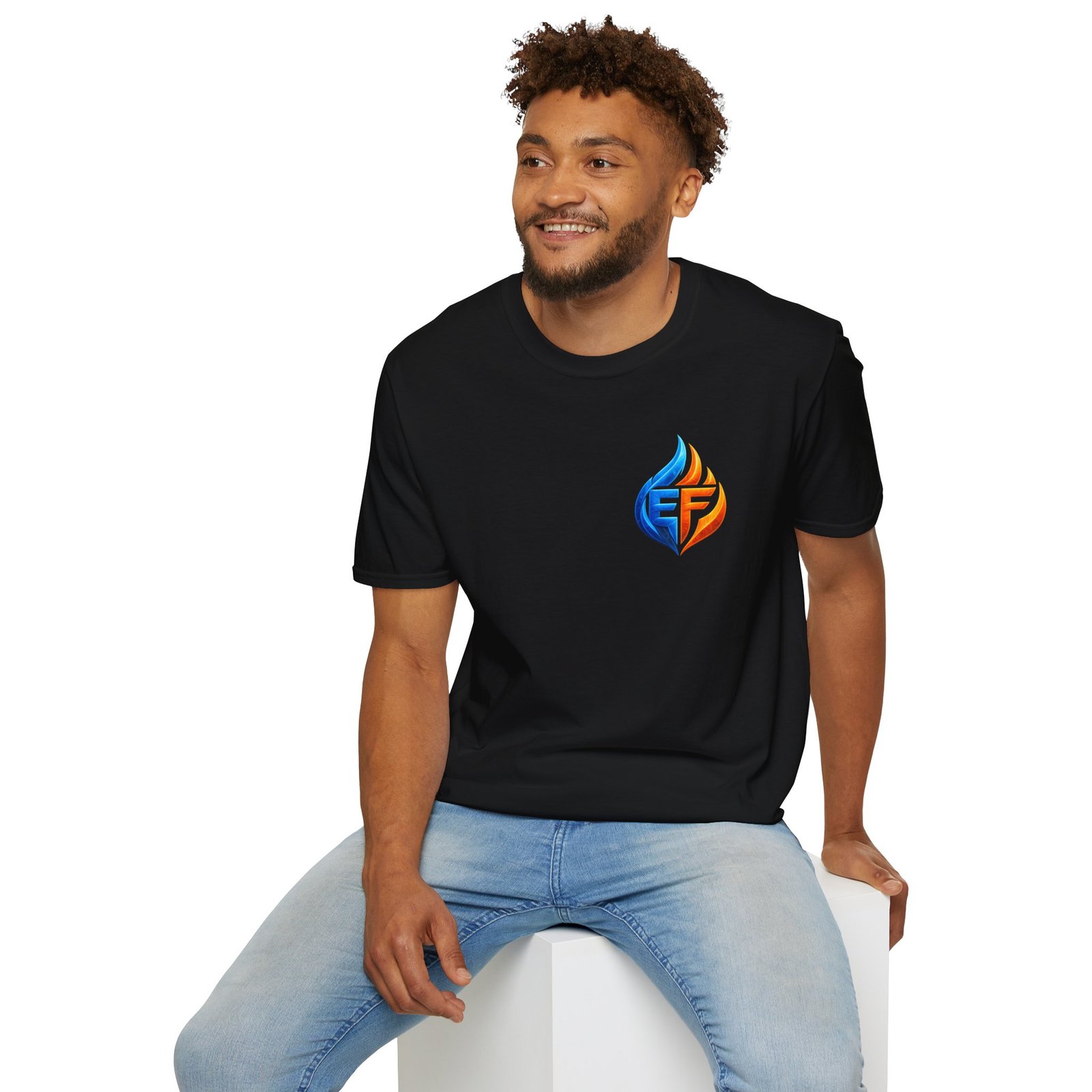echo flame split fire & ice graphic t shirt echo flame split fire & ice graphic t shirt