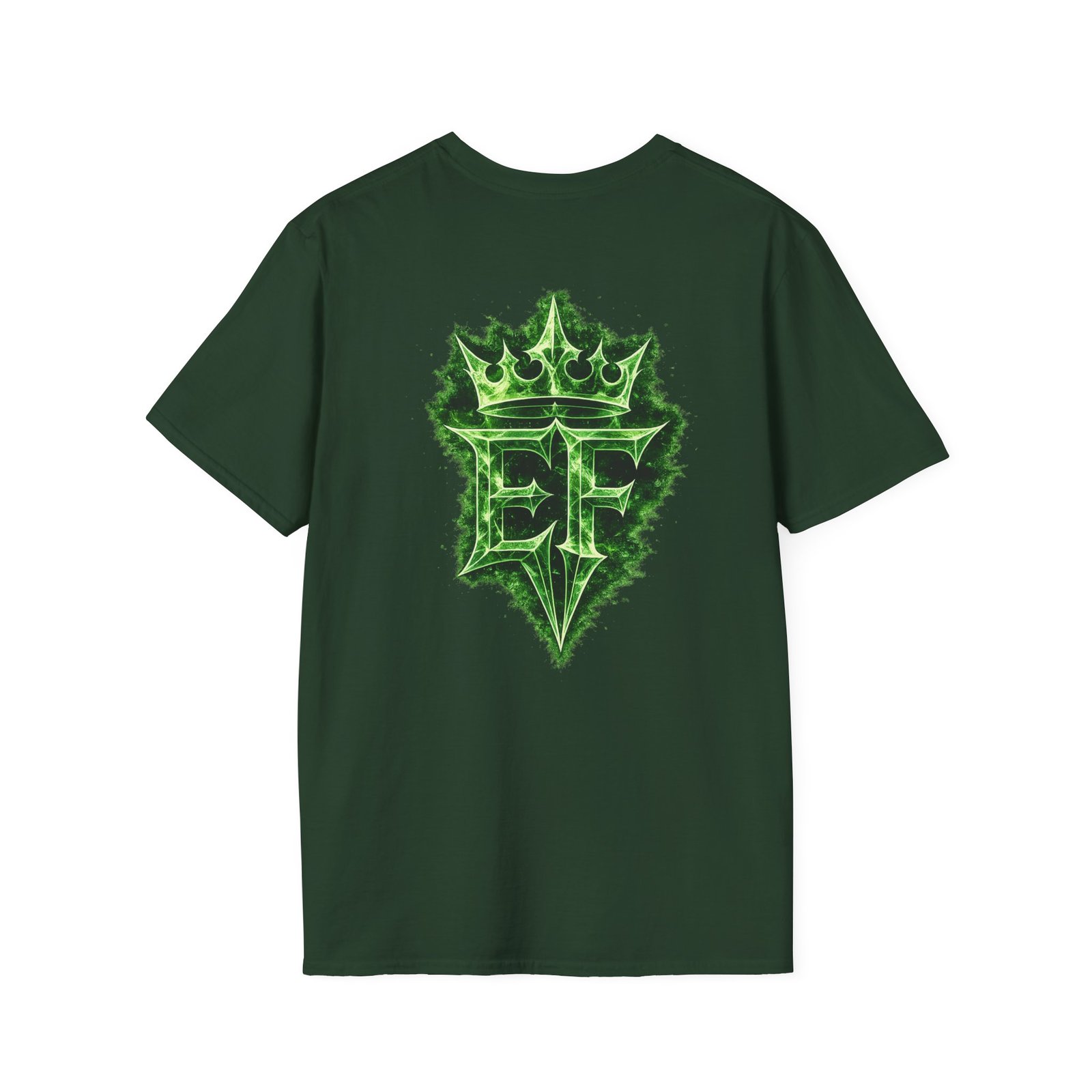 echoflame t shirt — emerald flame crown logo tee echoflame t shirt — emerald flame crown logo tee