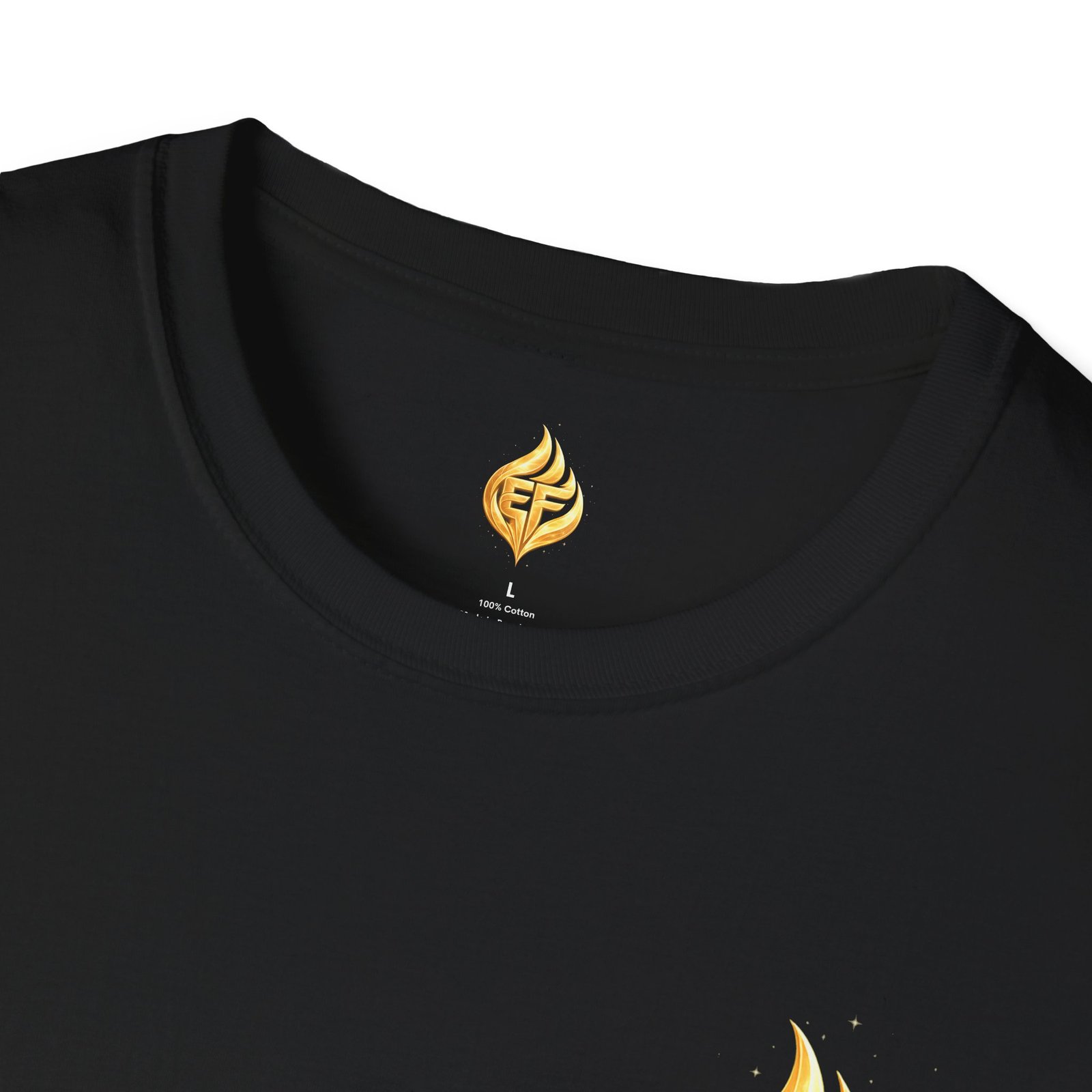 echoflame golden flame ef logo t shirt echoflame golden flame ef logo t shirt