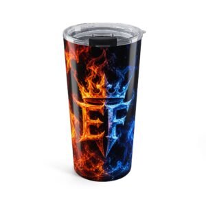 echoflame 20oz fire & ice tumbler — dual flames insulated travel cup