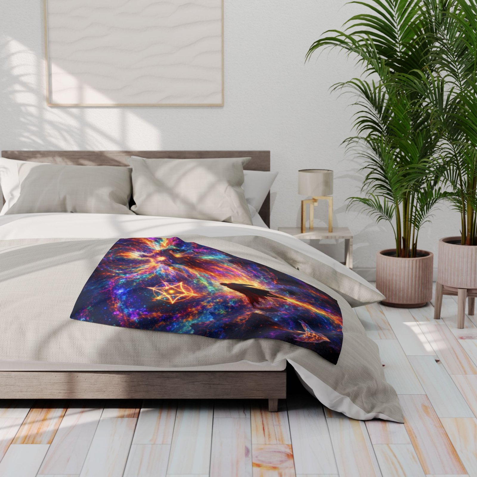 echoflame cosmic journey fleece blanket — mystical galaxy hero design echoflame cosmic journey fleece blanket — mystical galaxy hero design